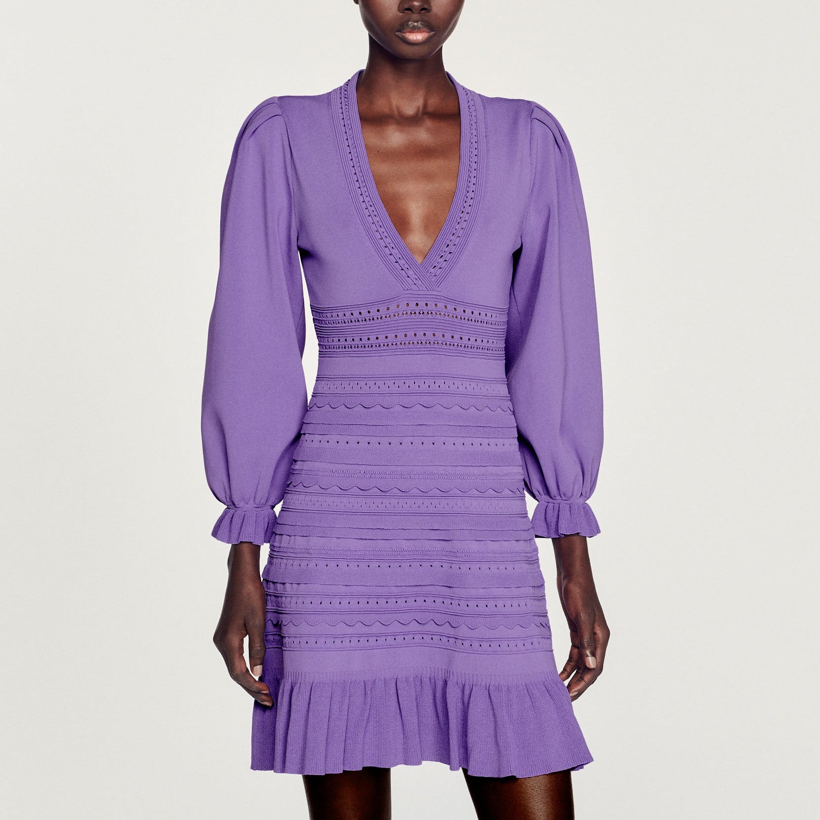 Robe courte à volants Sandro seconde main