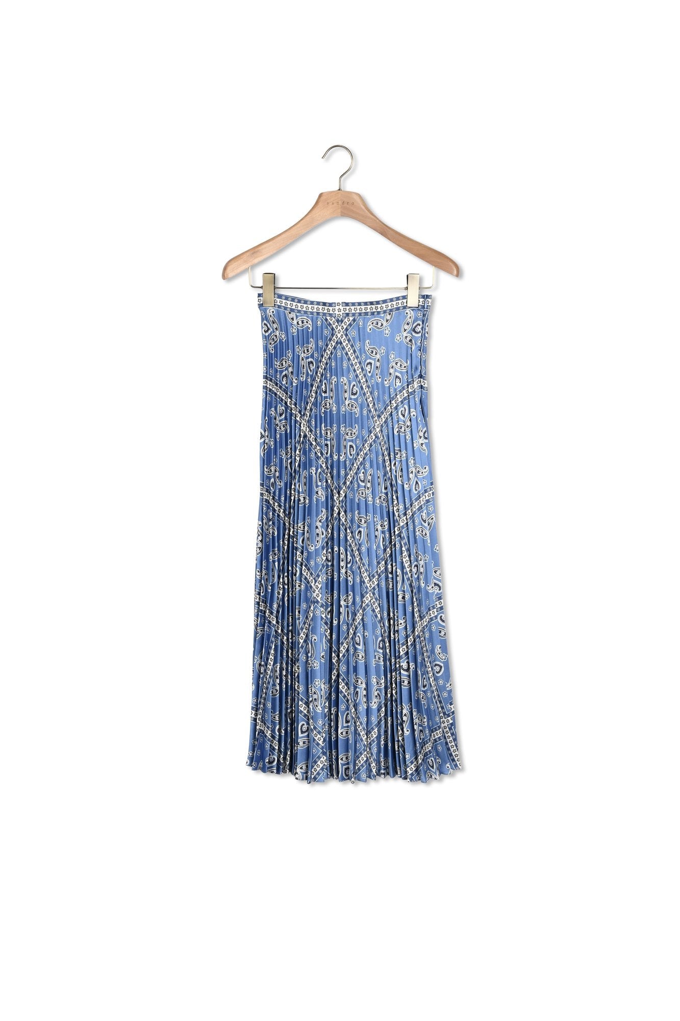 Jupe longue imprimée et plissée Sandro seconde main