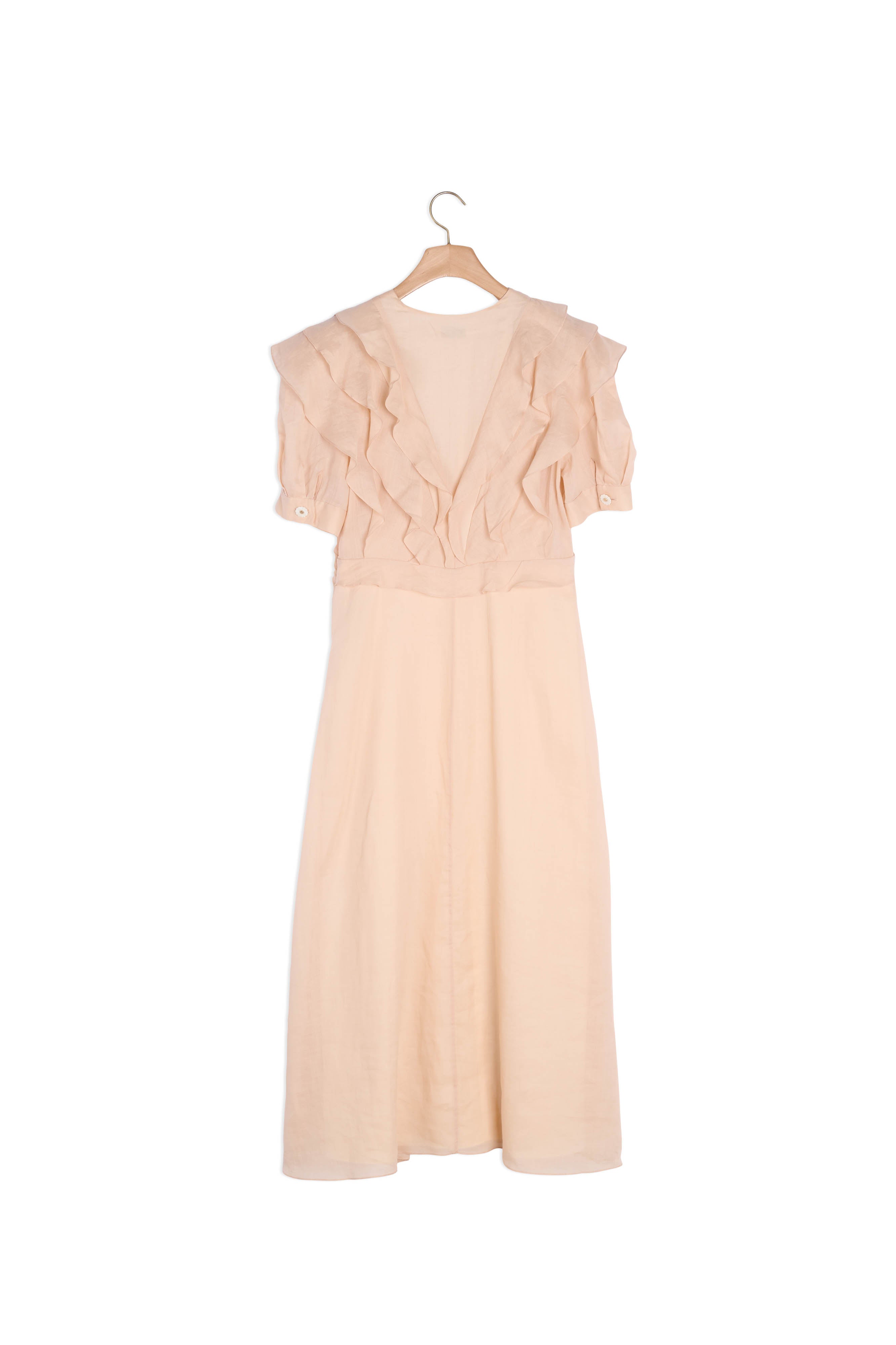 Robe longue à volants Sandro seconde main