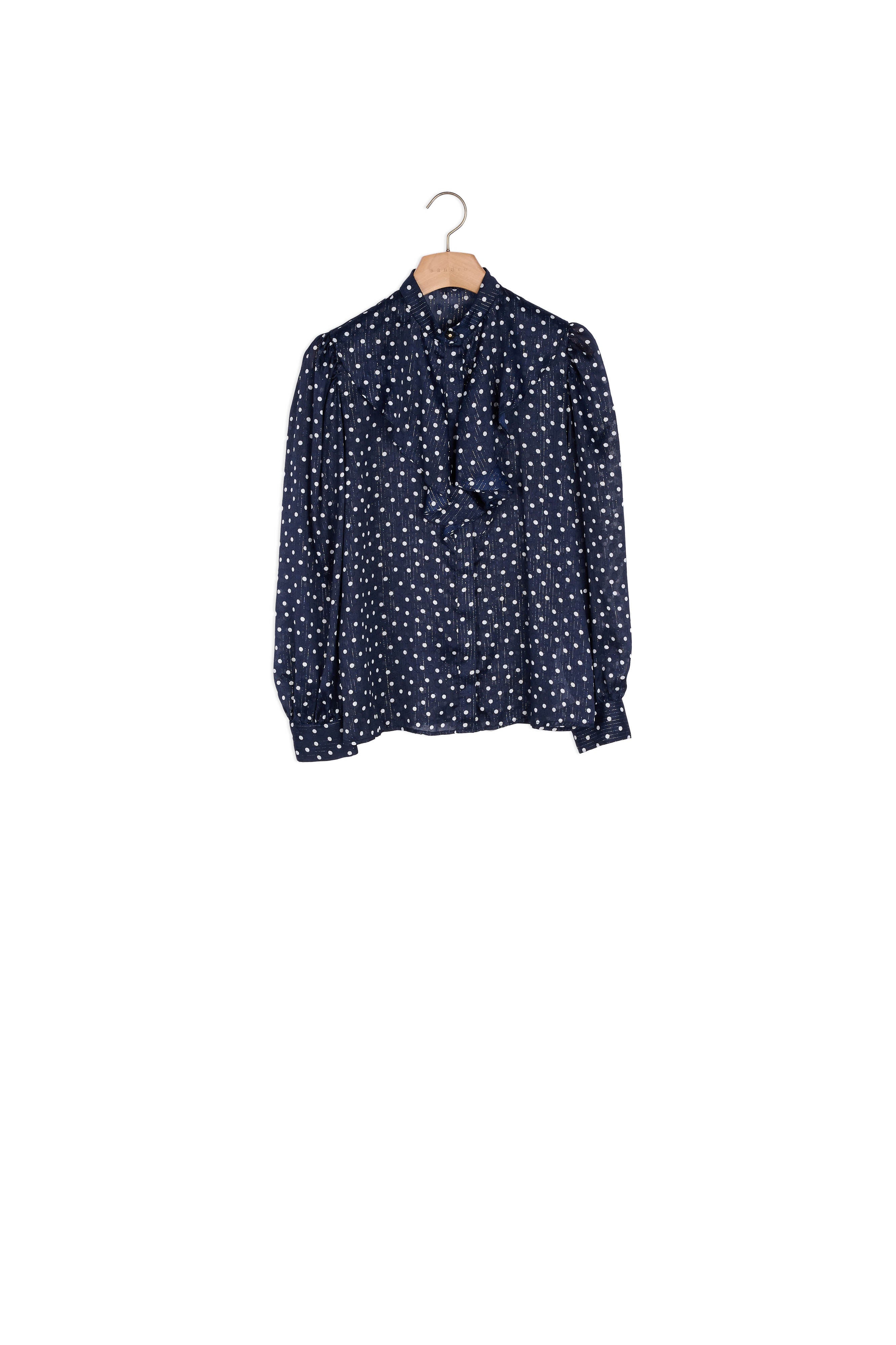 Chemise imprimé marine et blanc Sandro seconde main