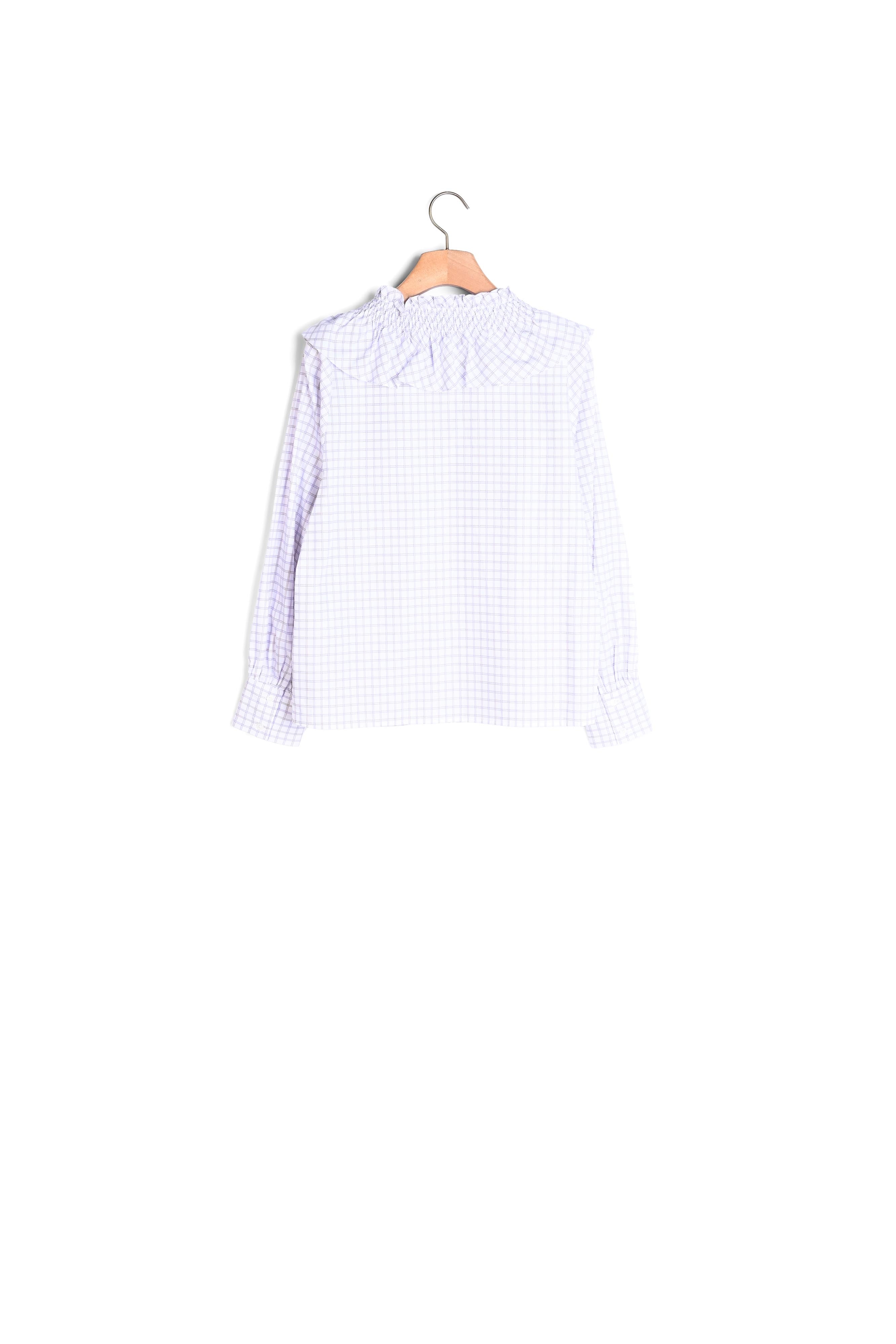 Chemise à carreaux et col volanté Sandro seconde main