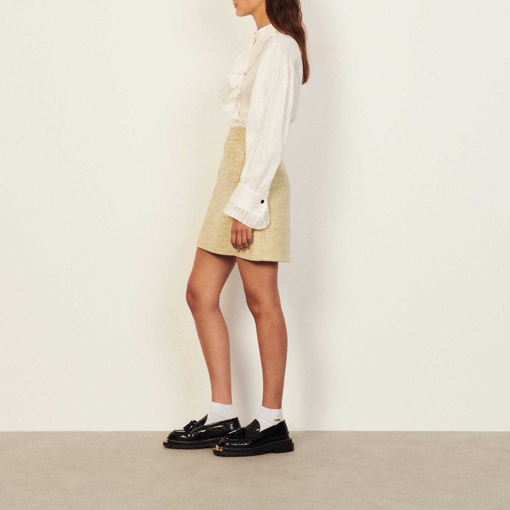 Jupe courte en laine Sandro seconde main