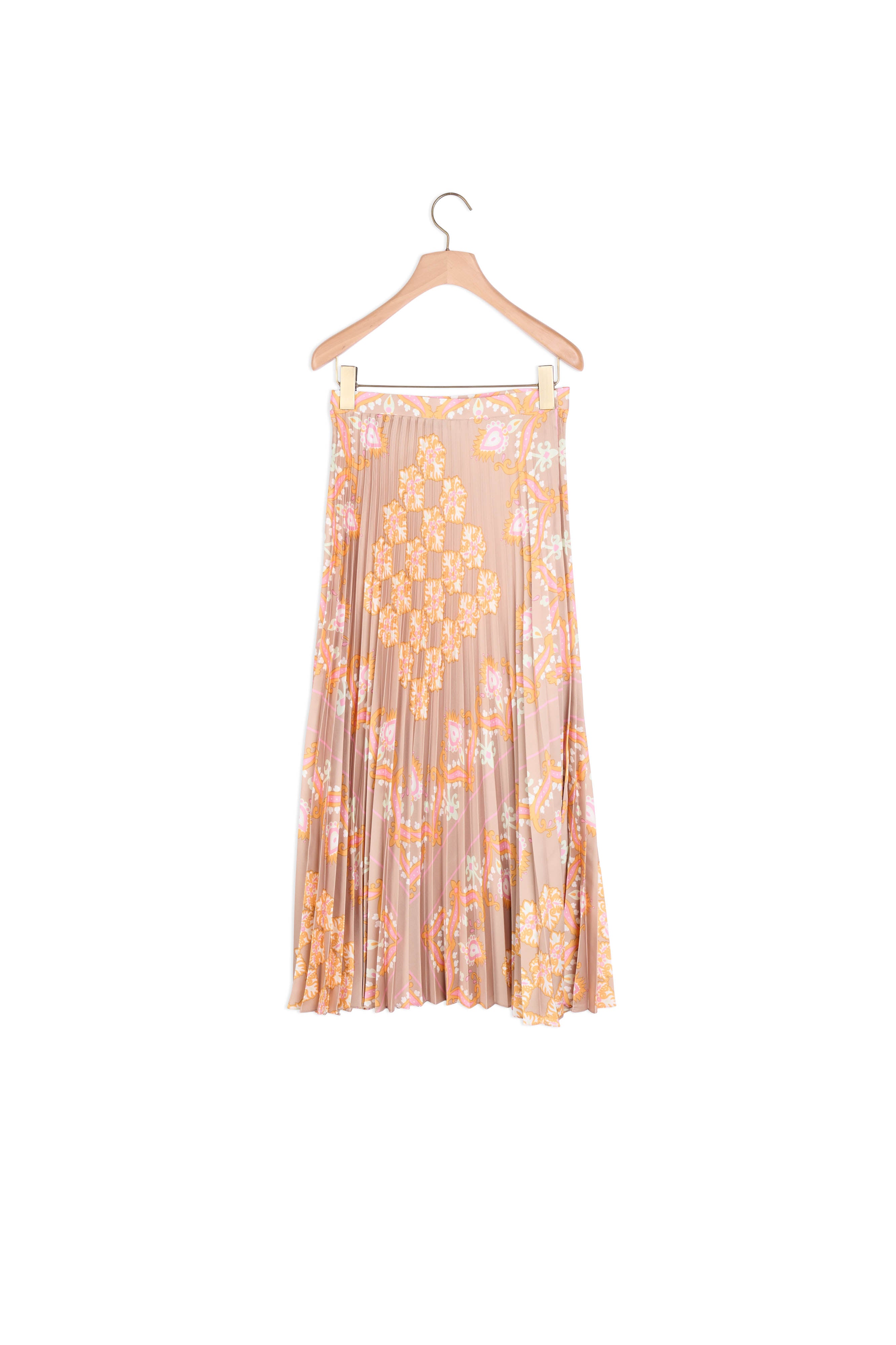 Jupe longue plissée imprimée Sandro seconde main