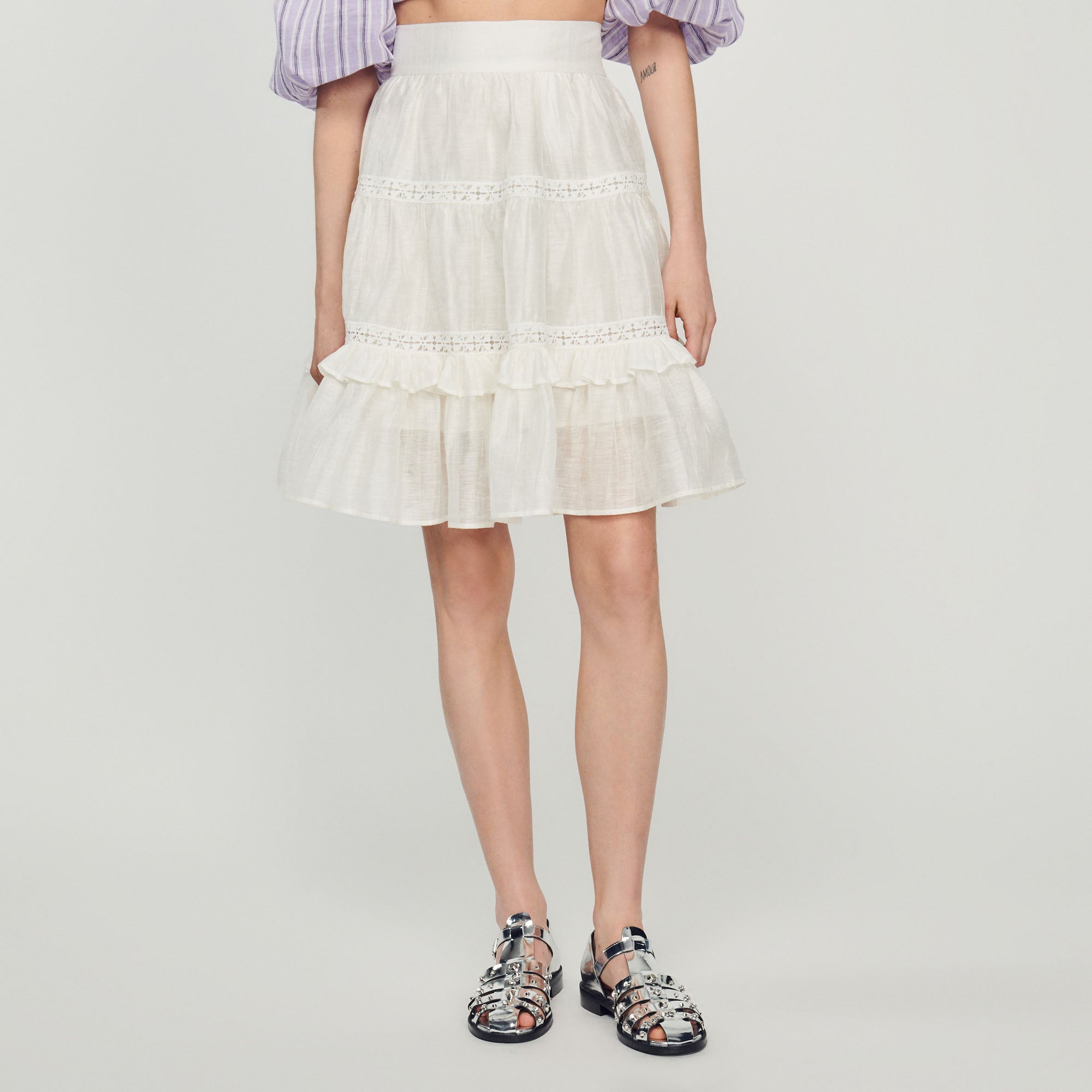 Jupe courte patineuse Sandro seconde main