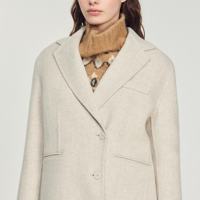 Manteau oversize en laine Sandro seconde main