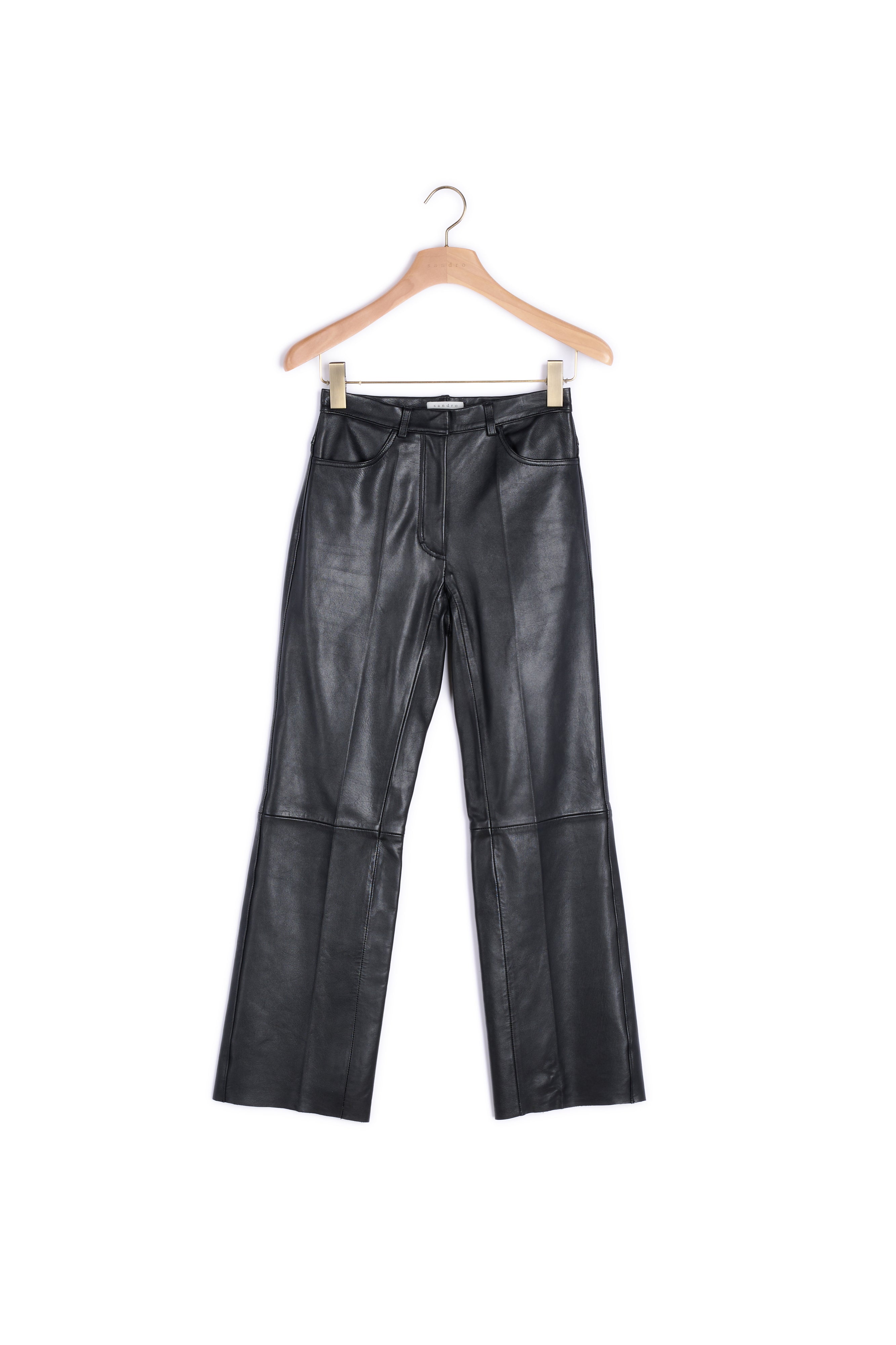 Pantalon en cuir Sandro seconde main
