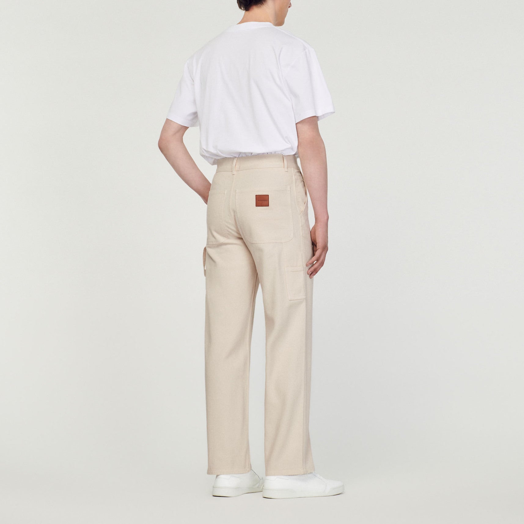 Pantalon Ecru Sandro seconde main
