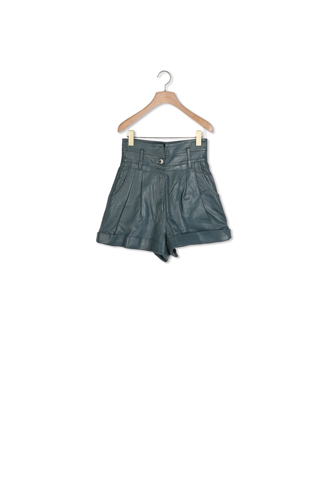 Short en cuir avec large revers Sandro seconde main