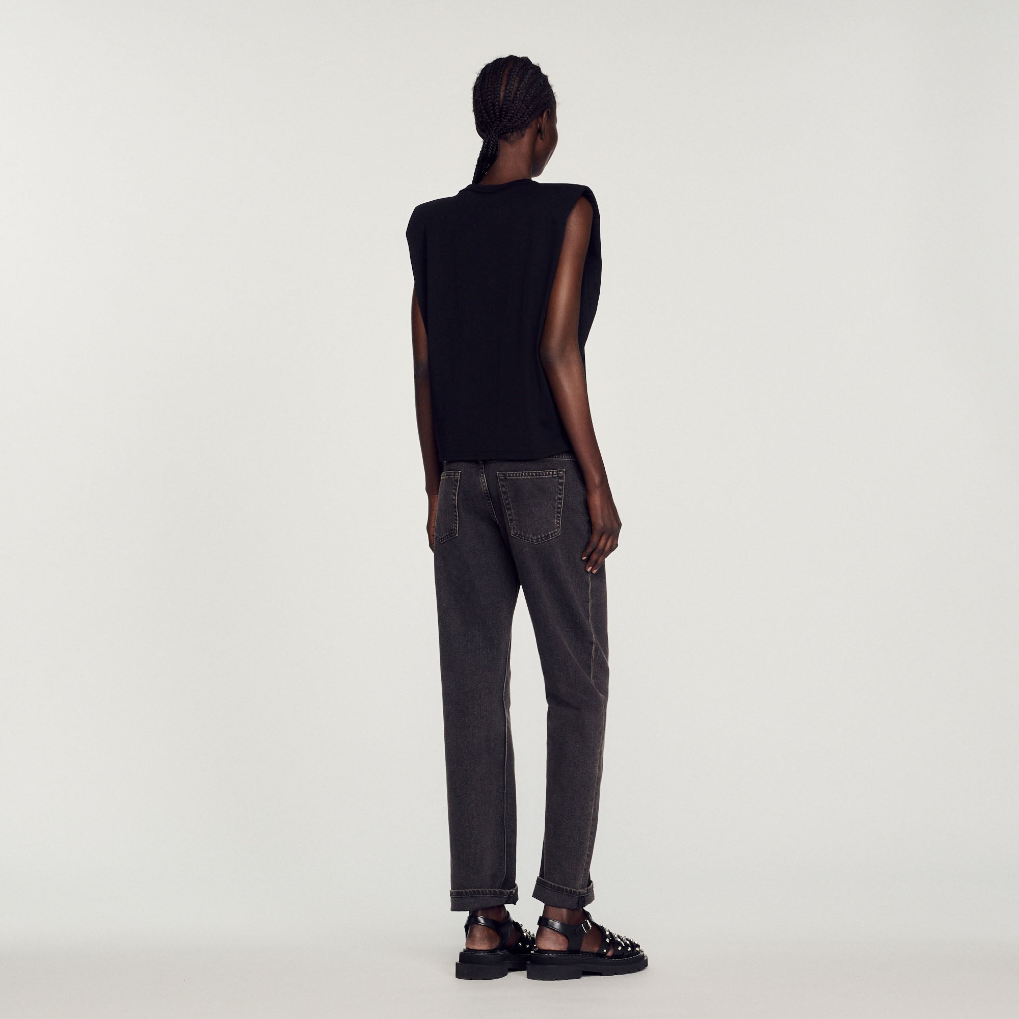 T-shirt goutte strass Sandro seconde main