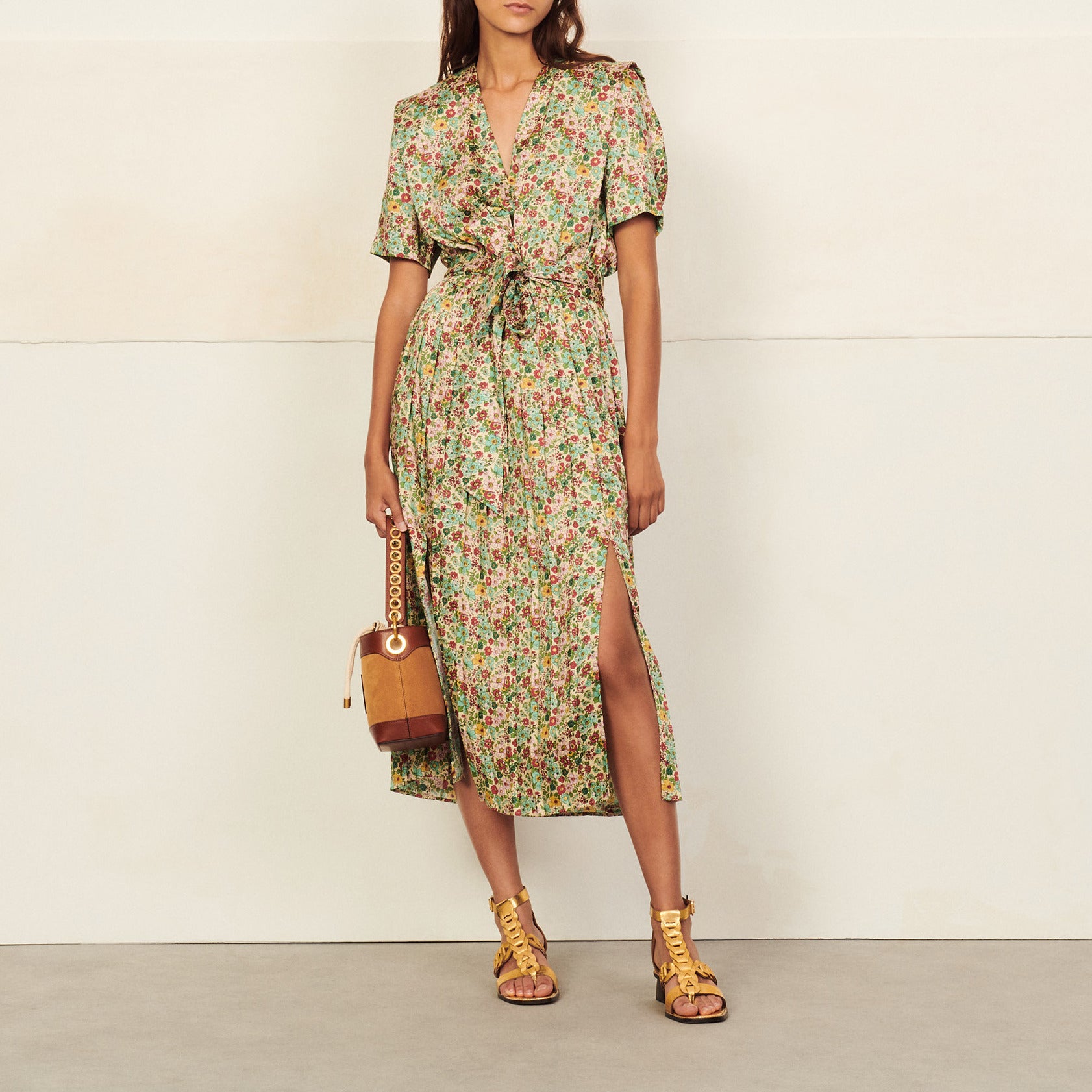 Robe longue imprimée Sandro seconde main