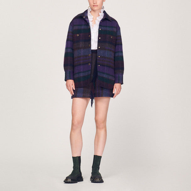 Manteau surChemise à carreaux Sandro seconde main