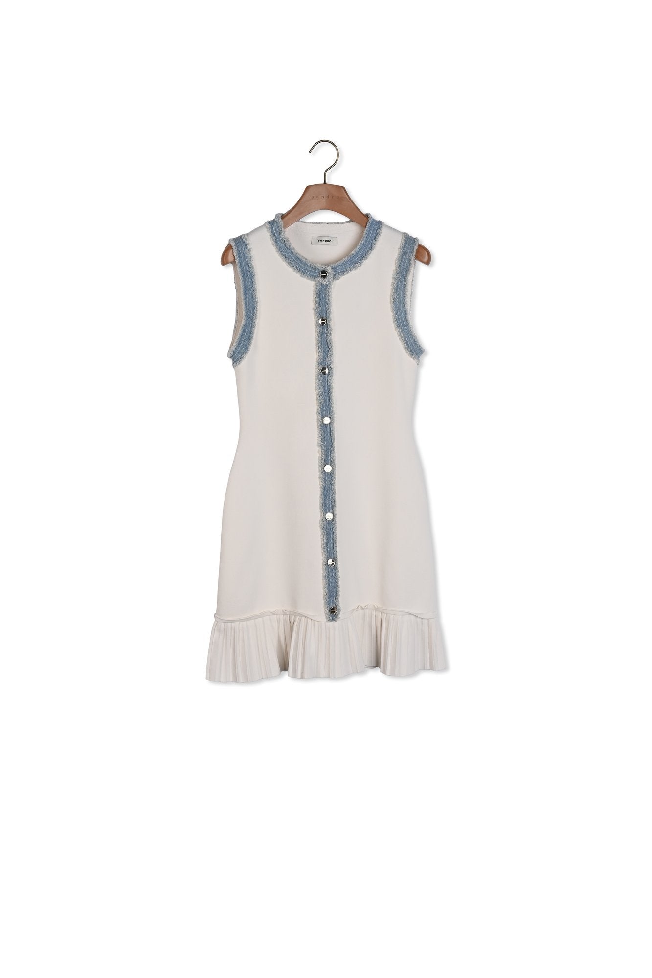 Robe courte en maille à volant Sandro seconde main