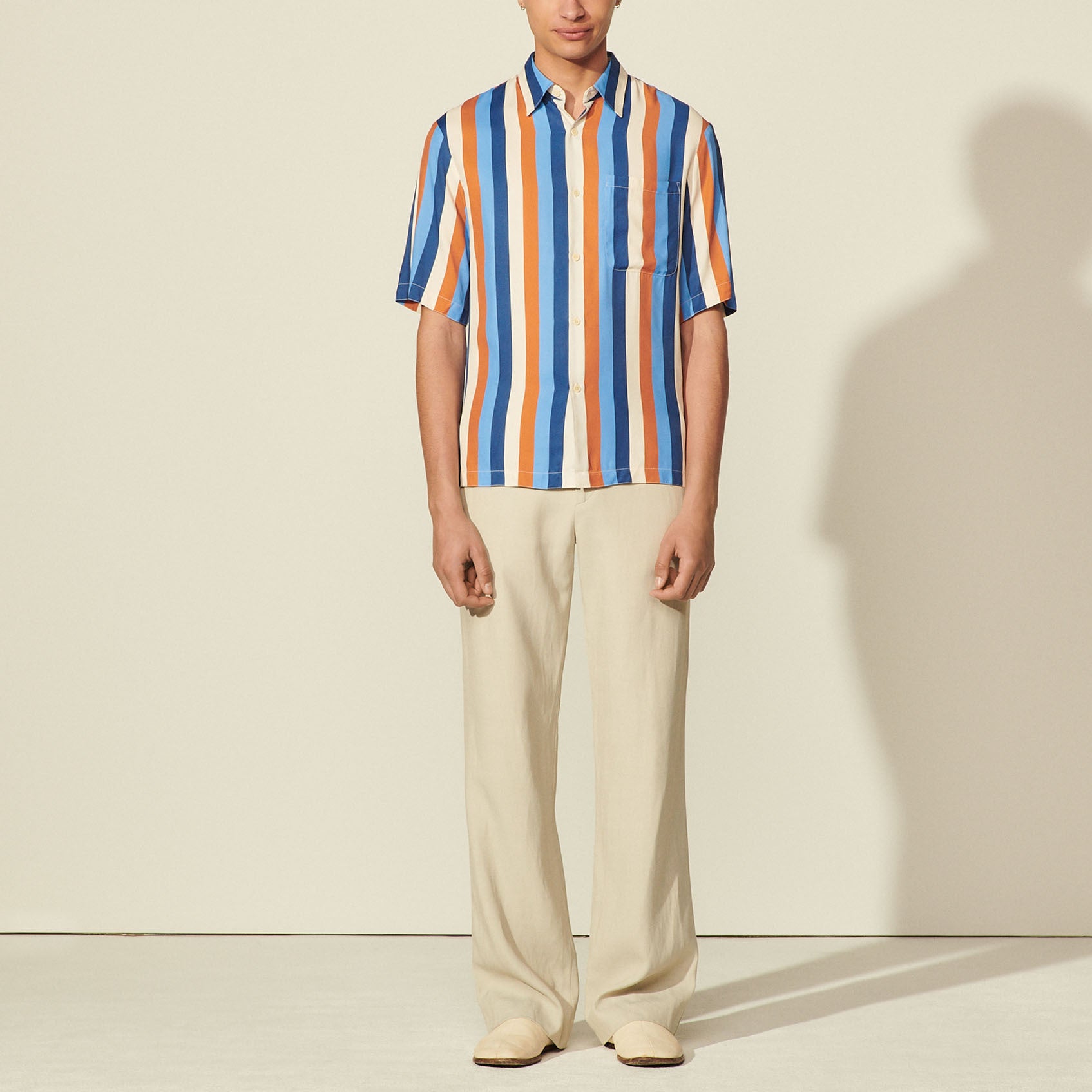 Chemise fluide à rayures imprimées Sandro seconde main