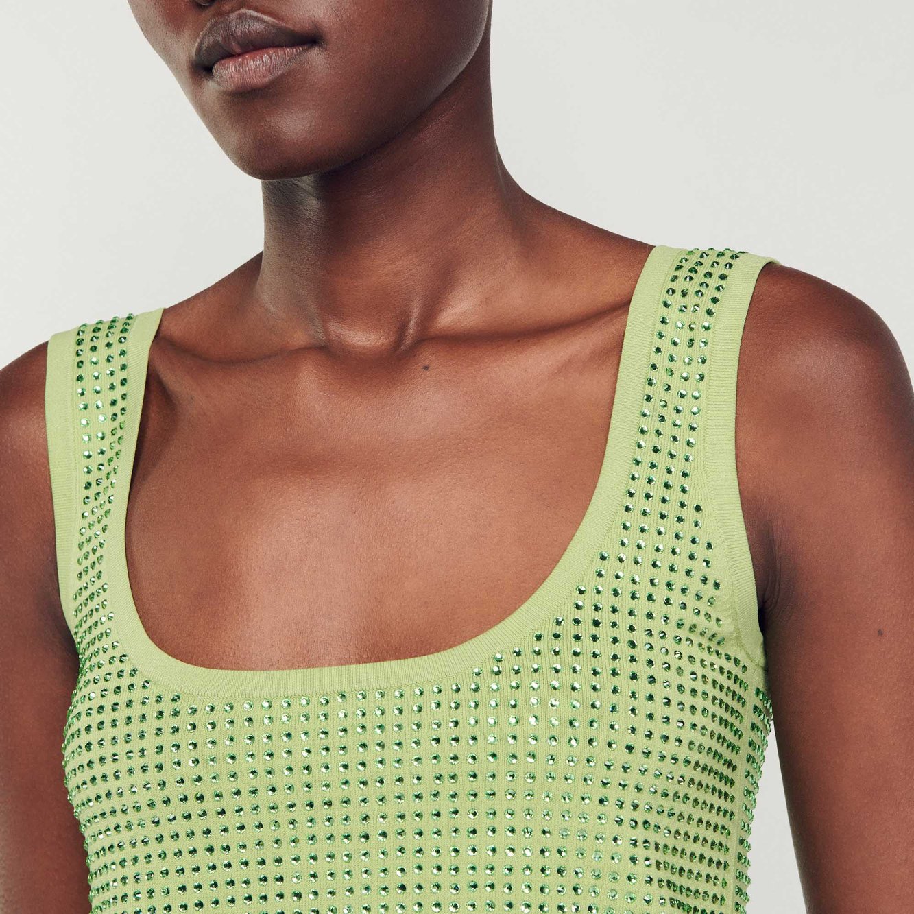 Top brassière strassé Sandro seconde main