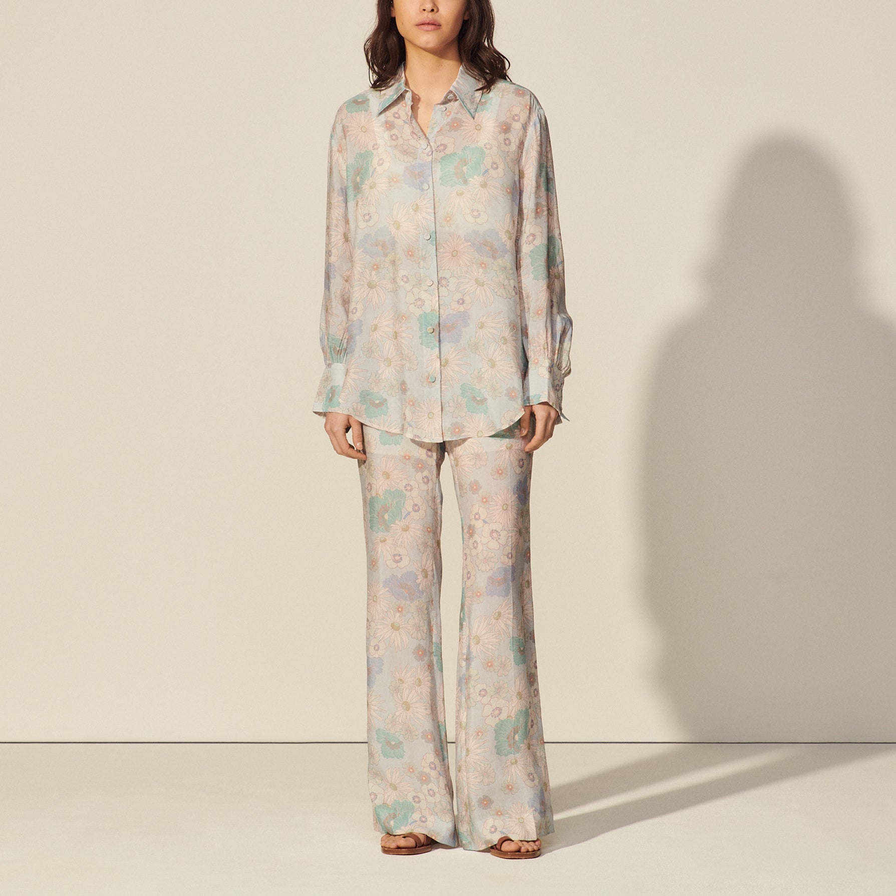 Chemise en voile imprimée Sandro seconde main