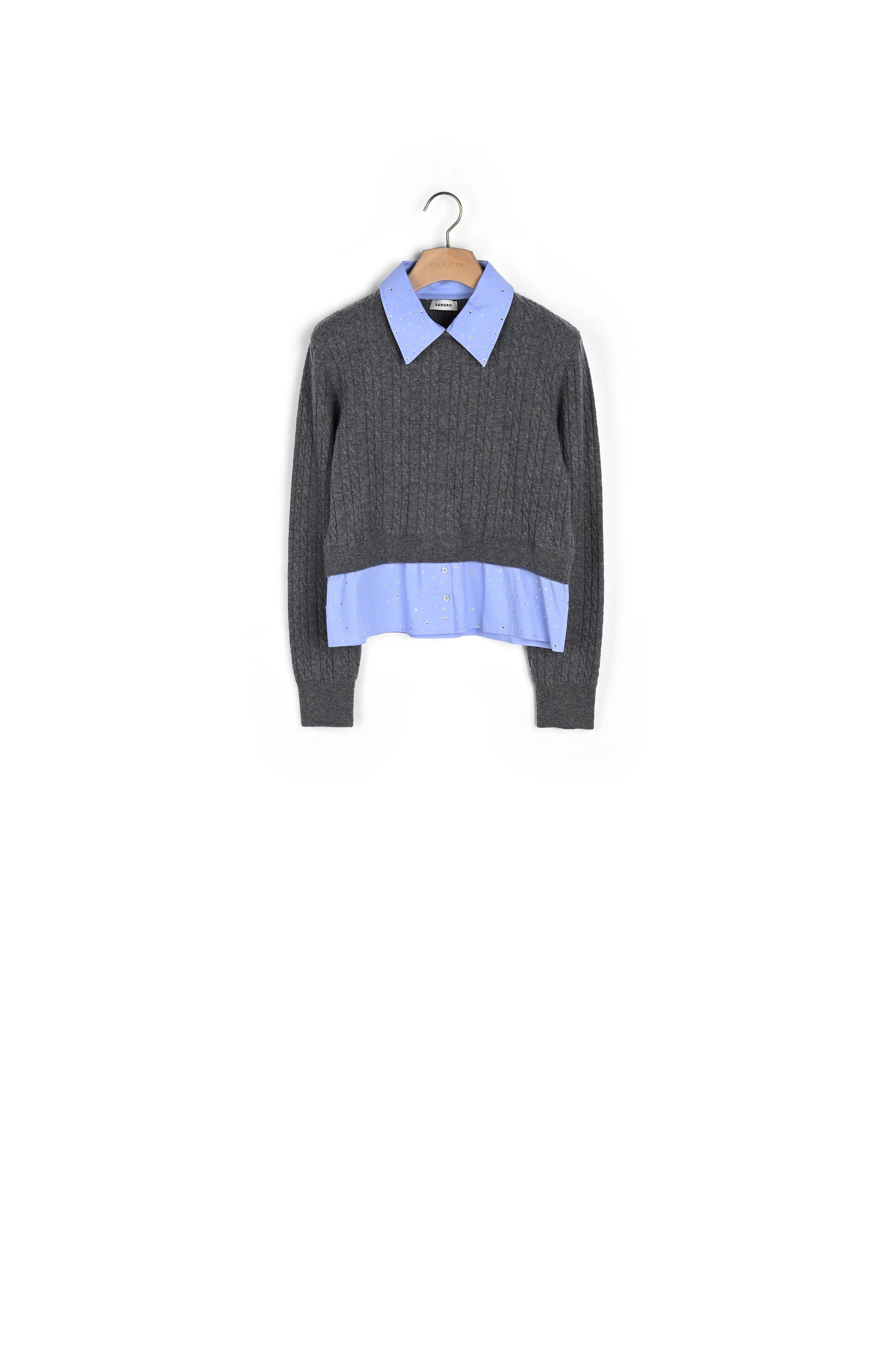 Pull court en Maille câblée Sandro seconde main