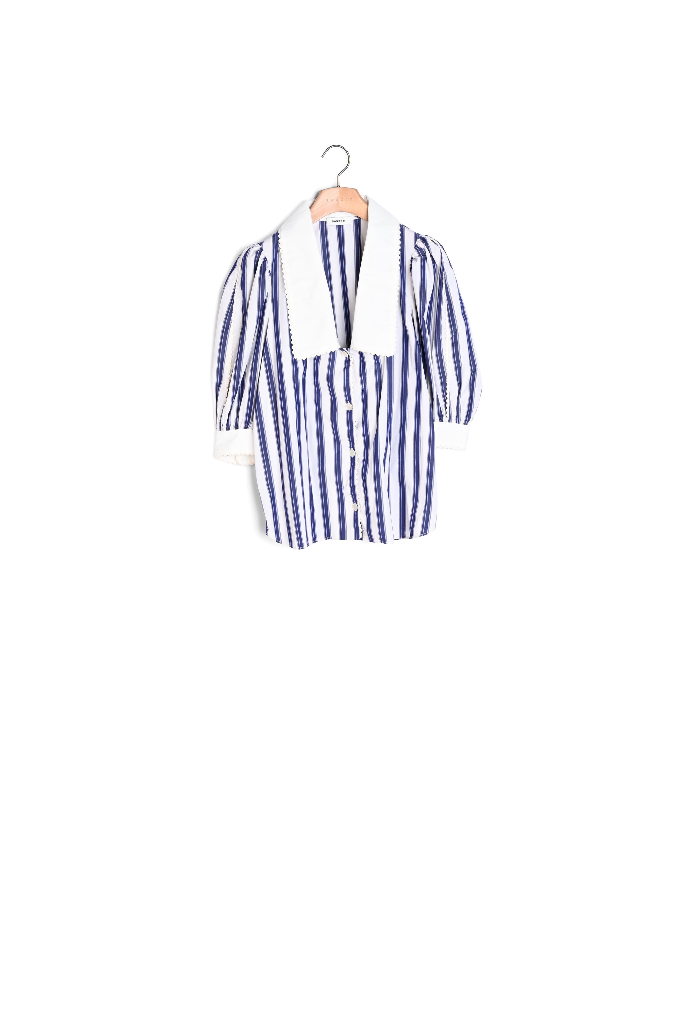 Chemise rayée à col oversize Sandro seconde main