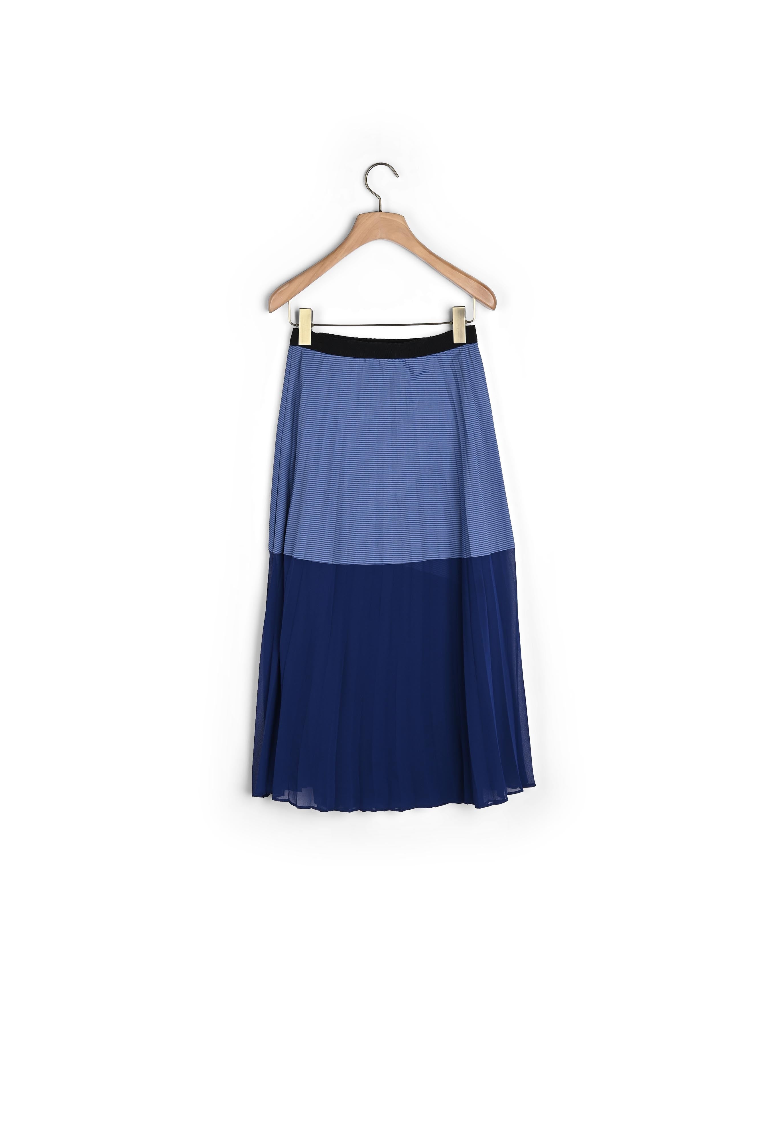 Jupe plissée mi-longue et bicolore Sandro seconde main