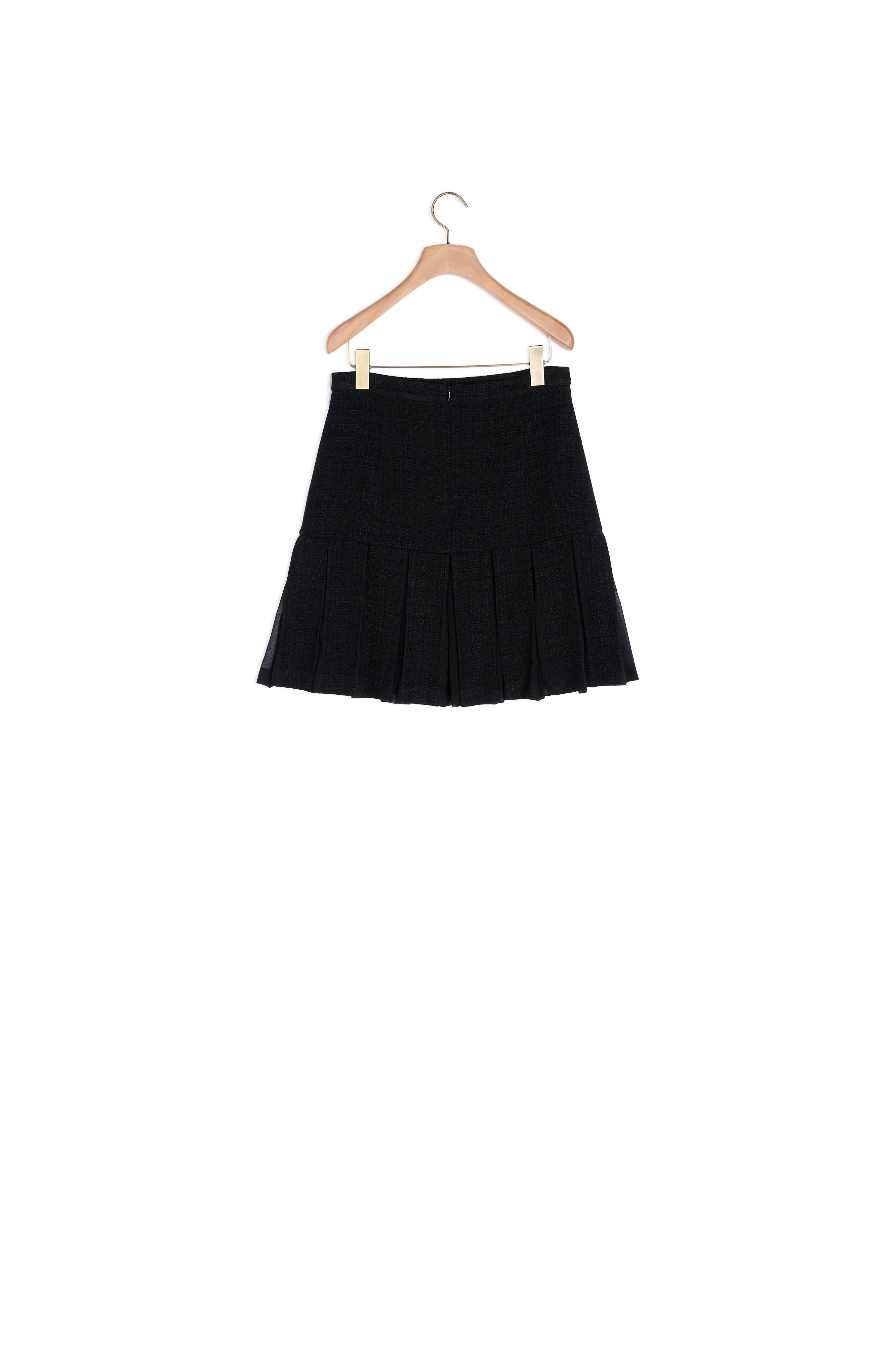 Jupe en tweed à plis Sandro seconde main