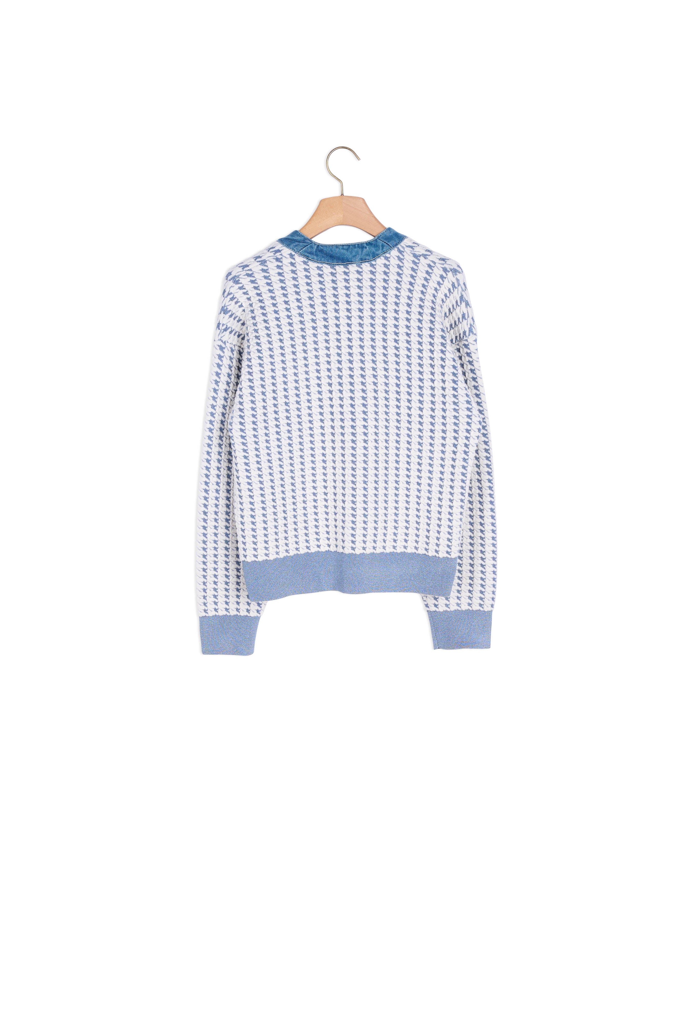 Cardigan court en tweed et Jean Sandro seconde main