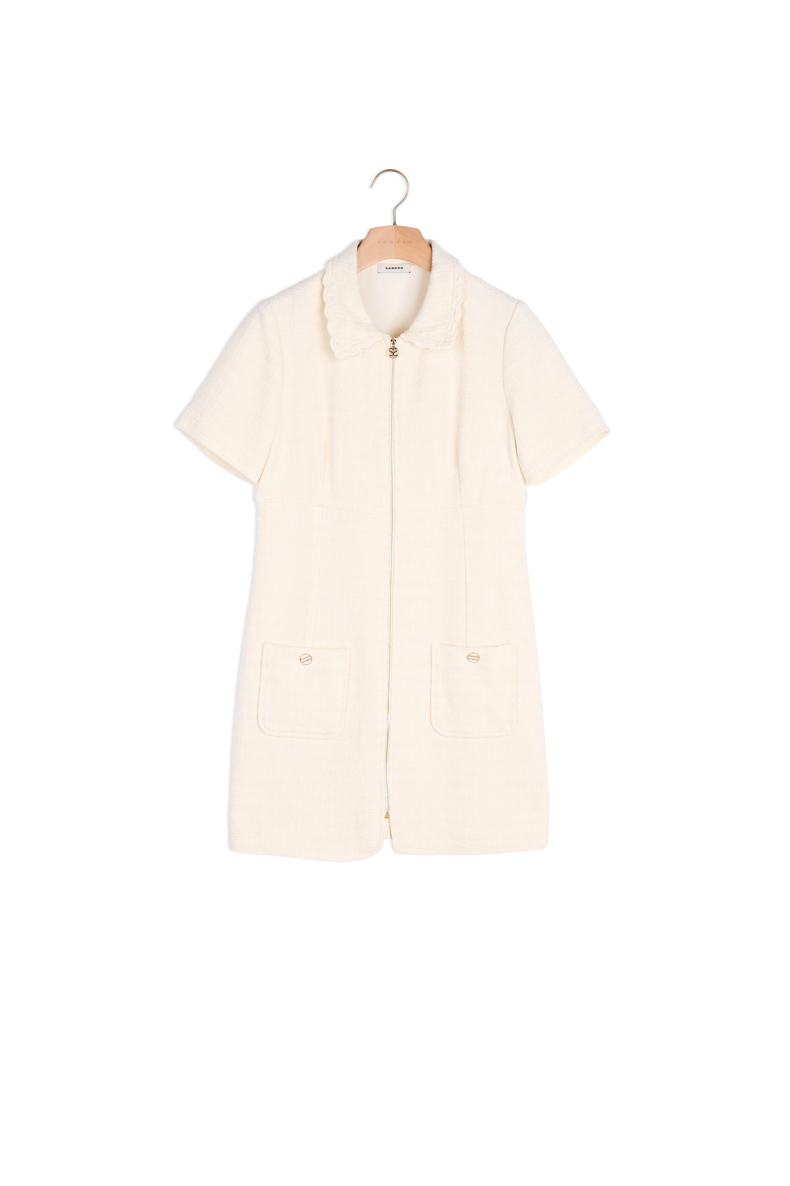 Robe zippée en tweed Sandro seconde main