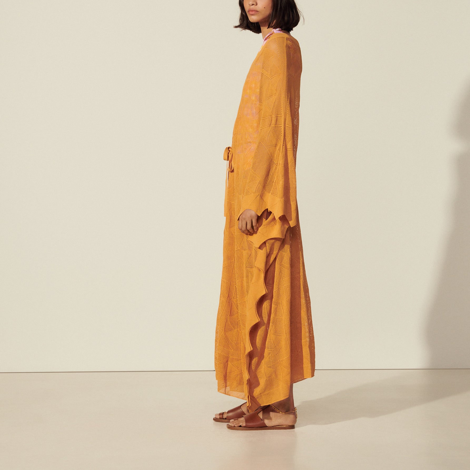 Robe longue esprit poncho en Maille Sandro seconde main