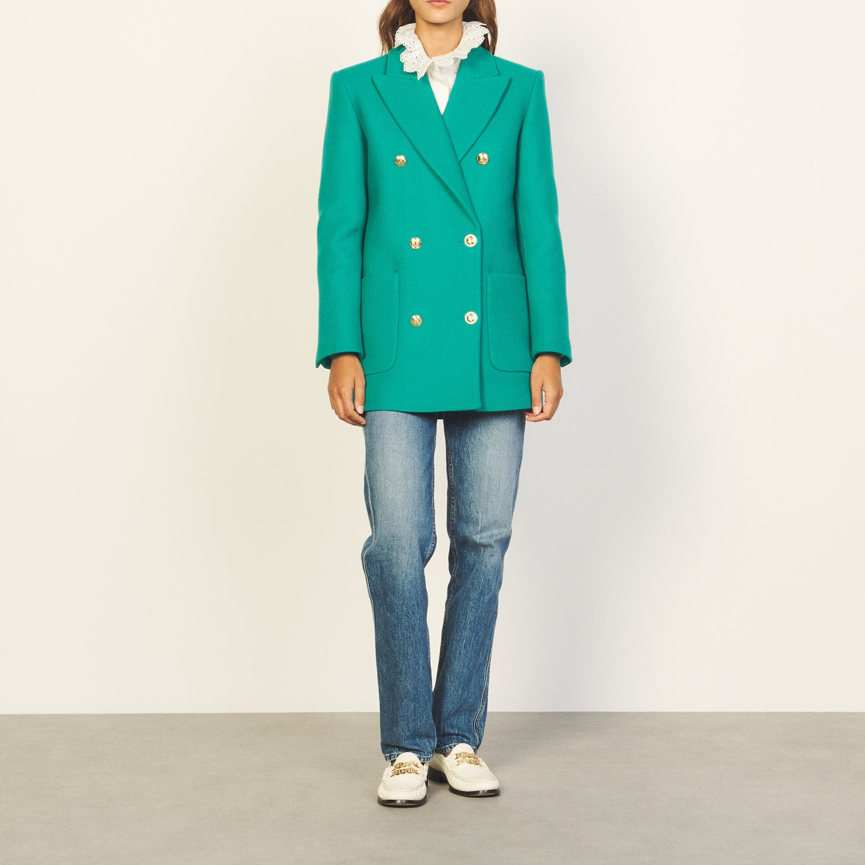 Outerwear Vert Emeraude Sandro seconde main