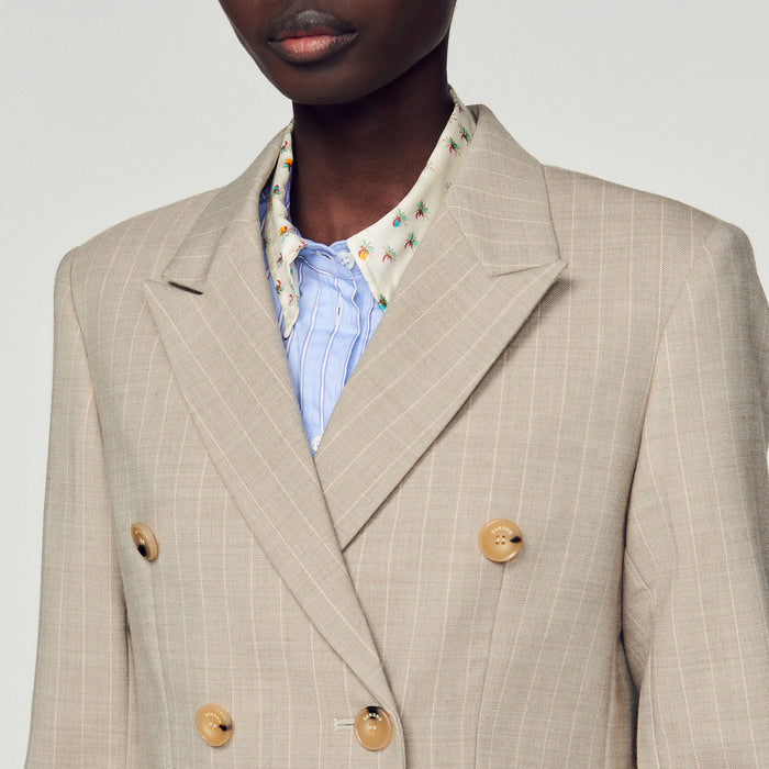 Veste de tailleur à rayures tennis Sandro seconde main