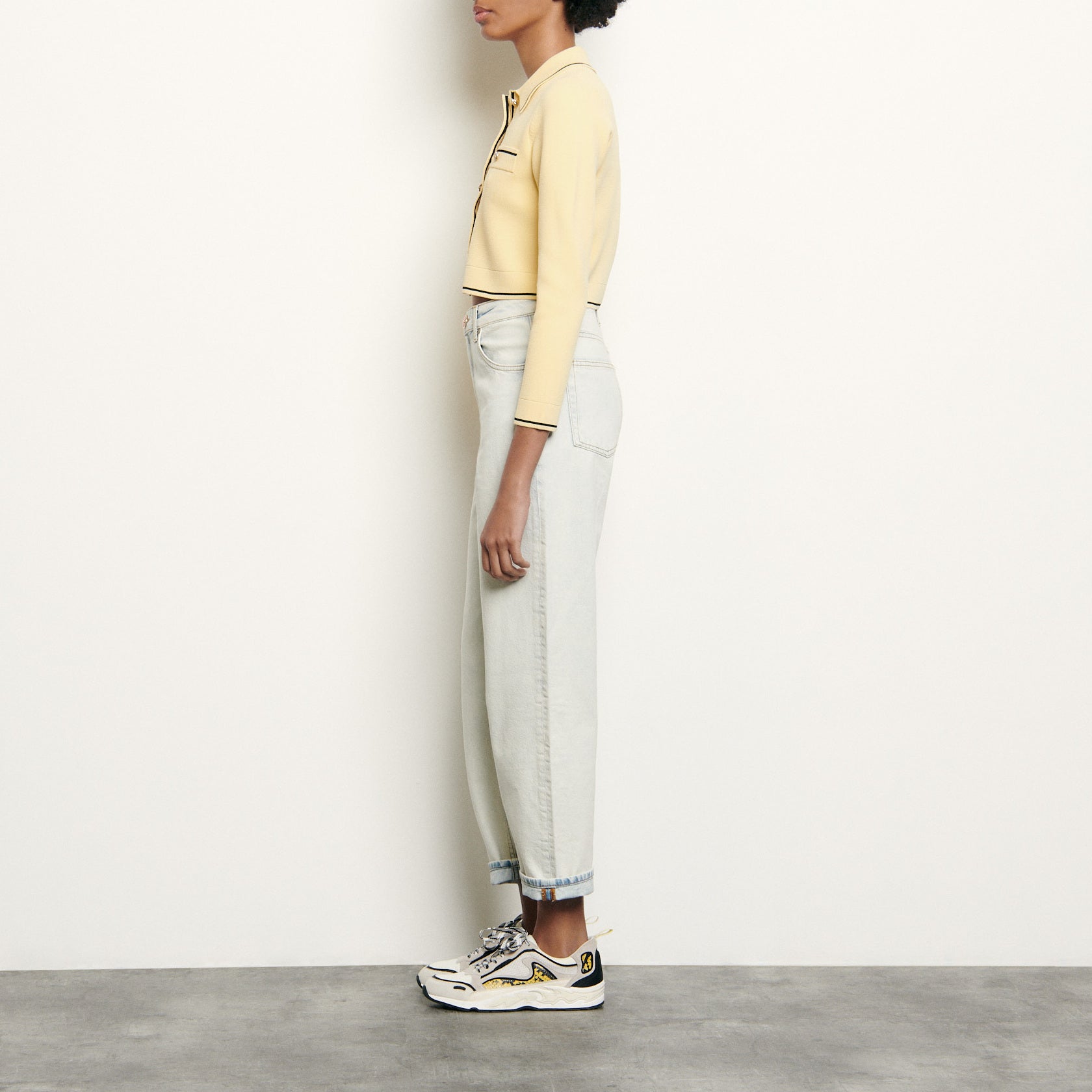 Cardigan court à col Chemise Sandro seconde main