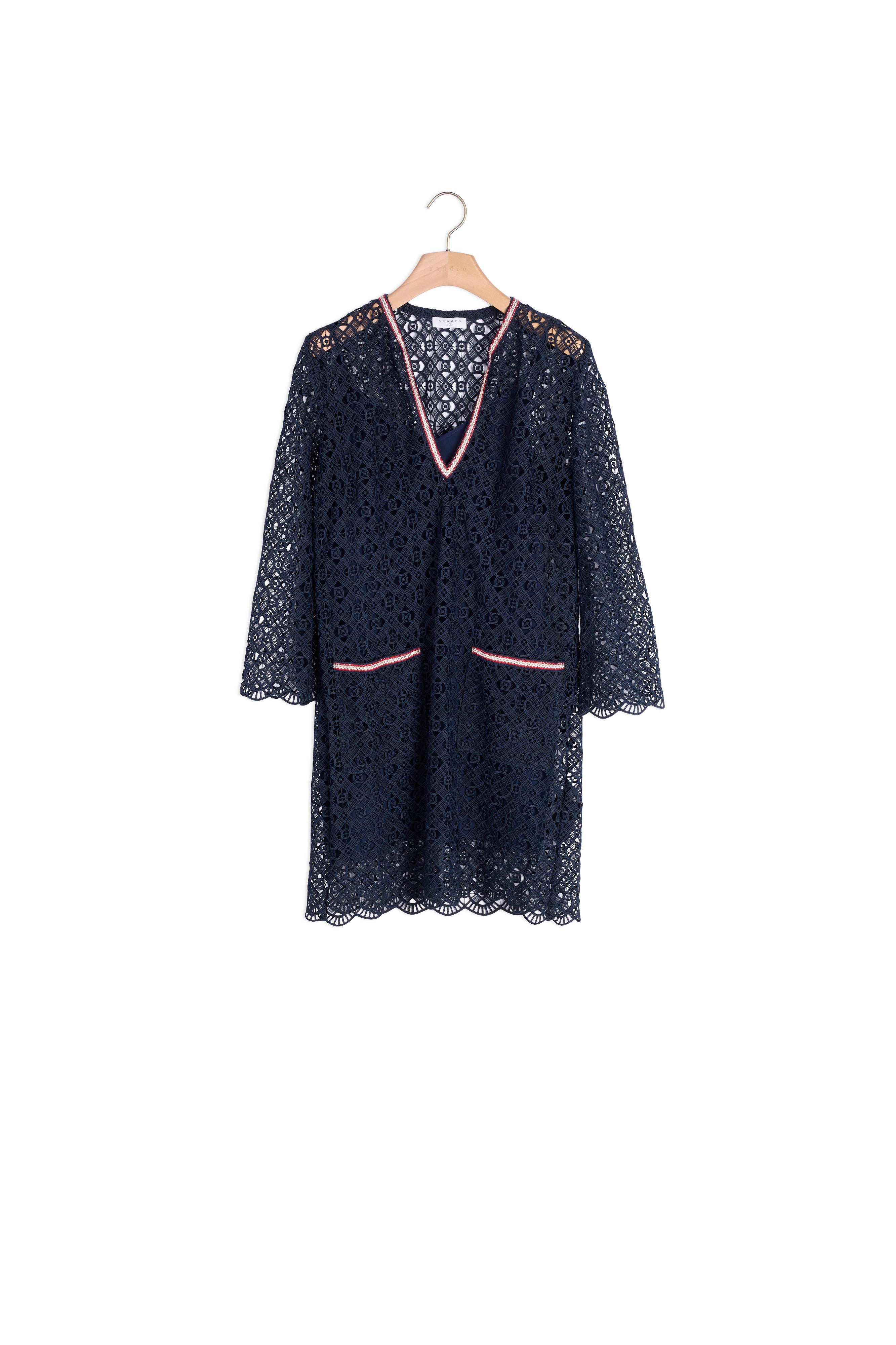 Robe courte en guipure Sandro seconde main