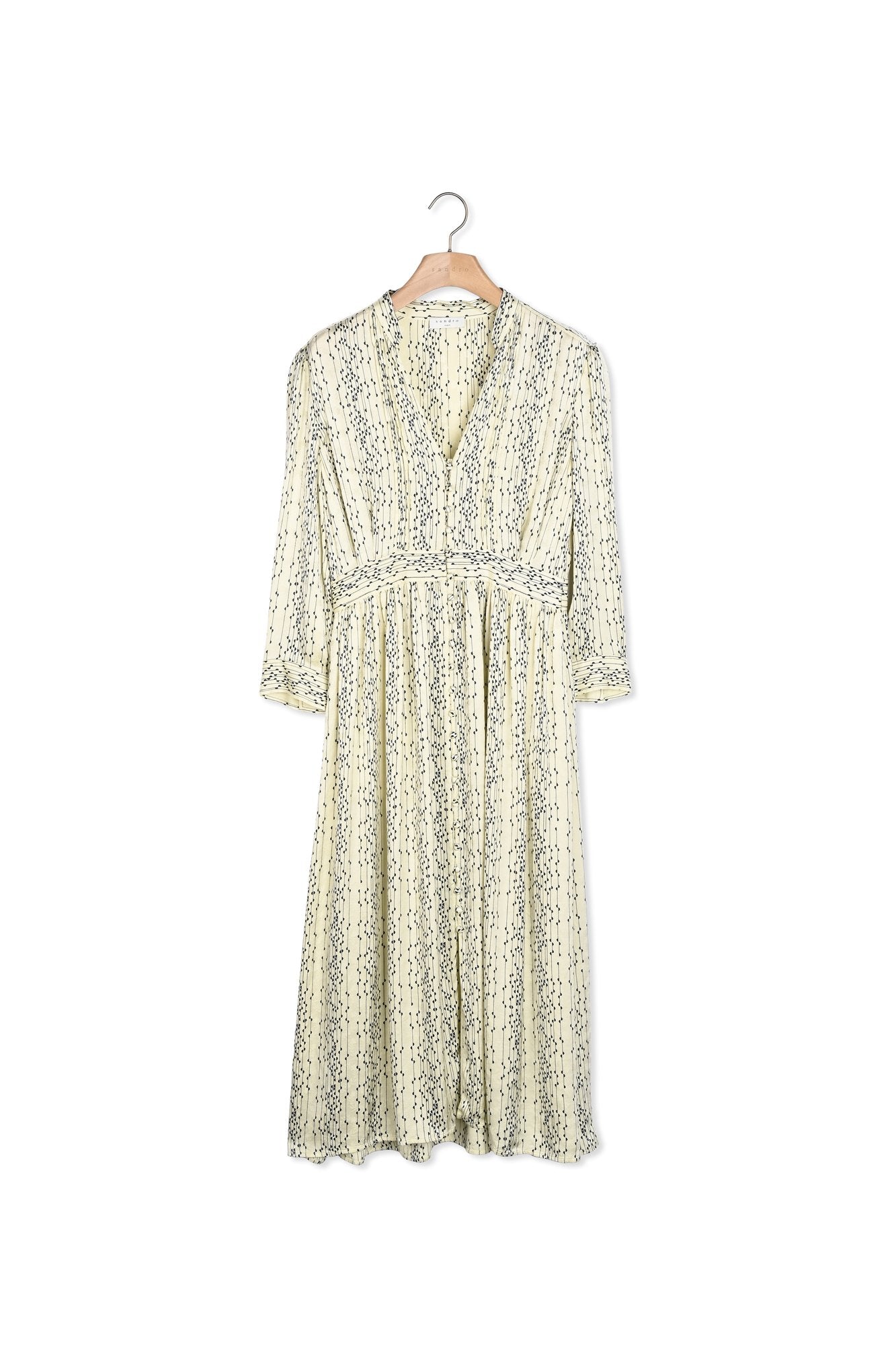 Robe longue imprimée à manches longues Sandro seconde main