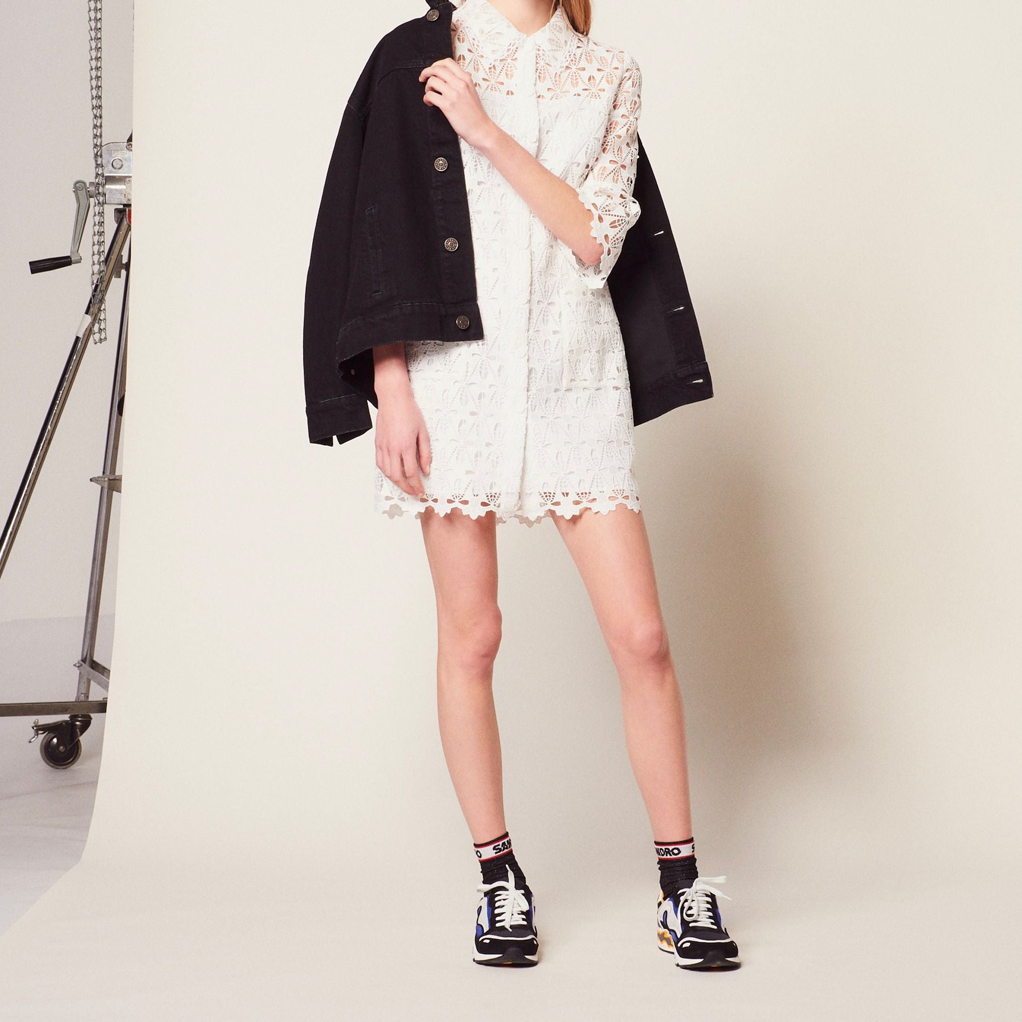 Robe manteau en guipure Sandro seconde main