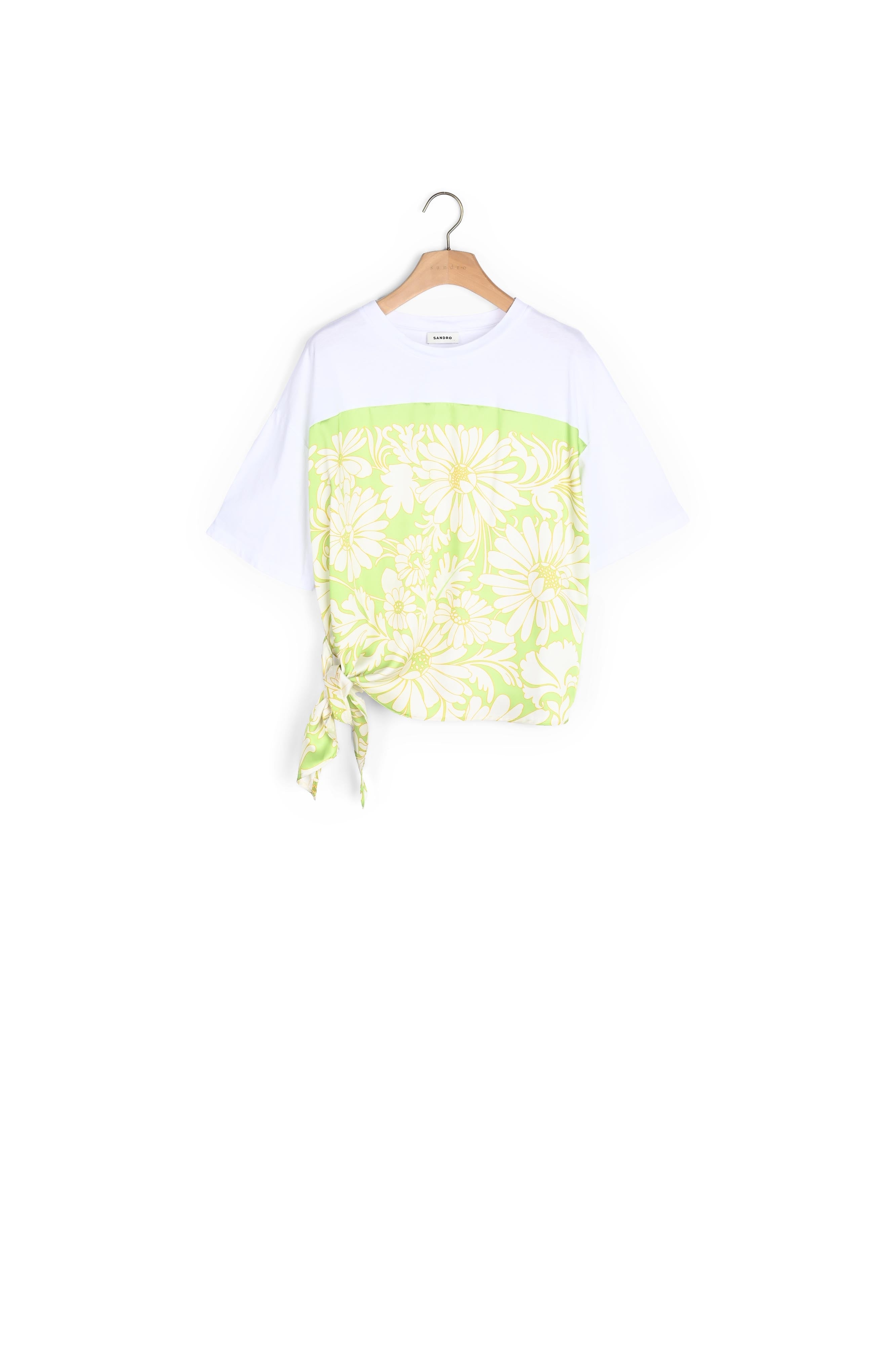 Tee-shirt foulard en coton biologique Sandro seconde main