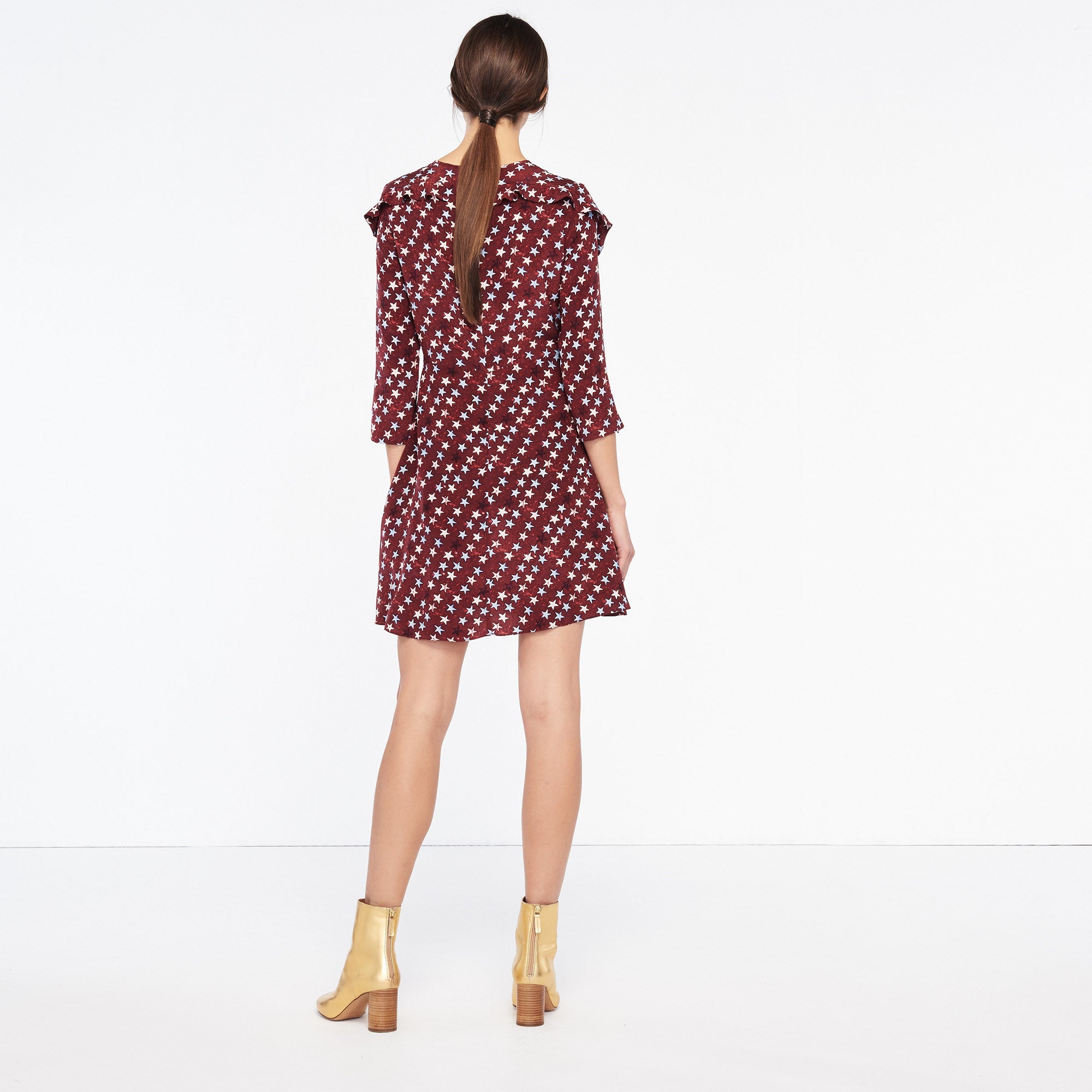 Robe étoilée 100 % soie Sandro seconde main