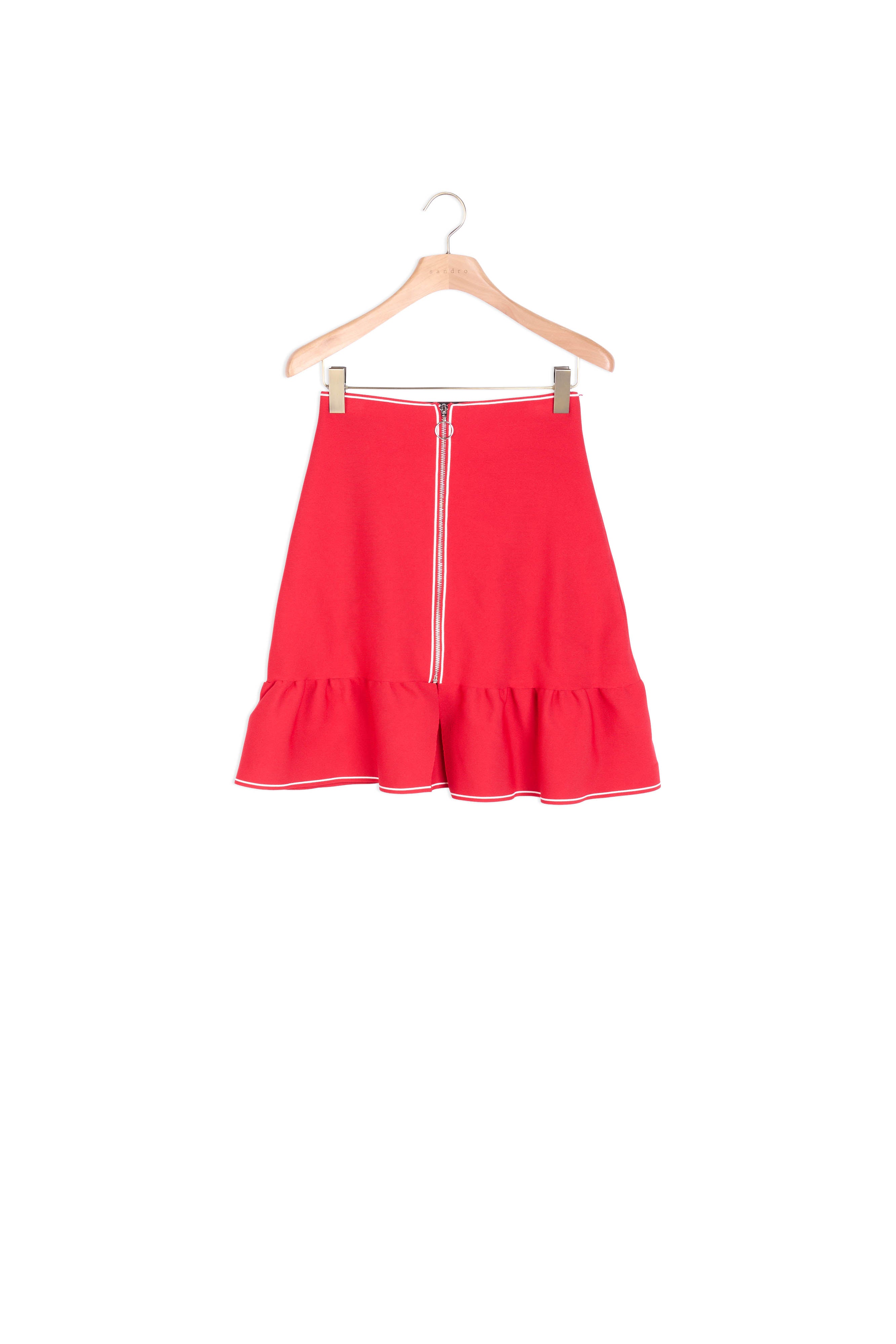 Jupe en Maille volantée et zippée Sandro seconde main