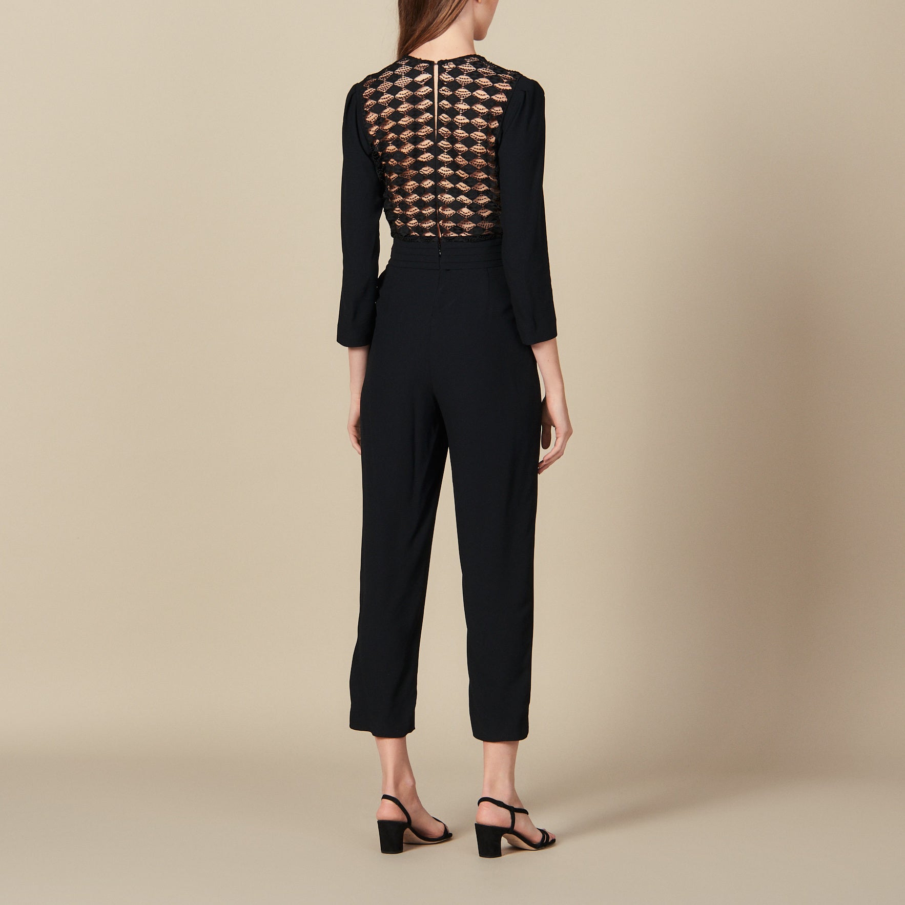 Combinaison Pantalon cache-cœur Sandro seconde main