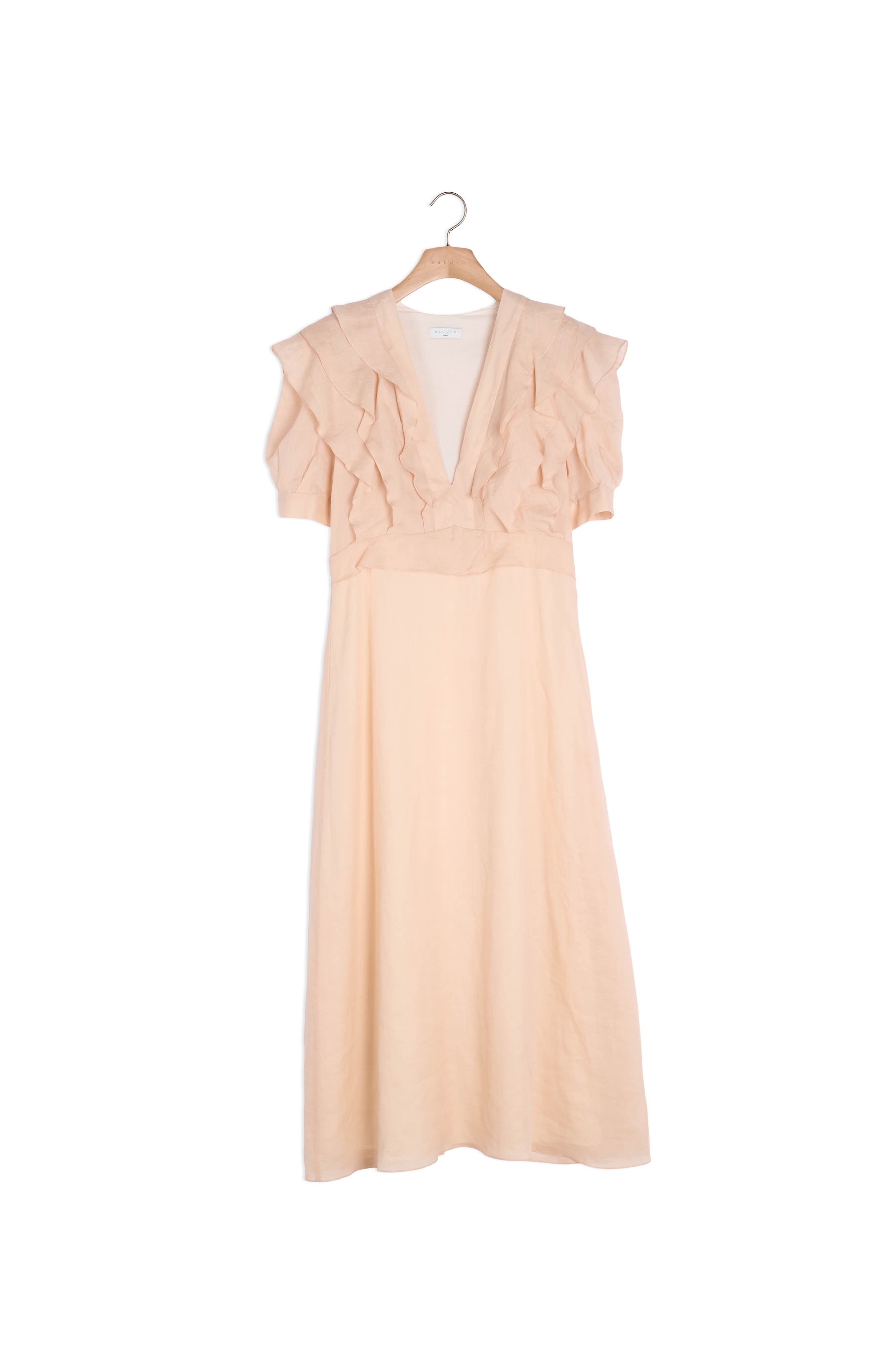 Robe longue à volants Sandro seconde main