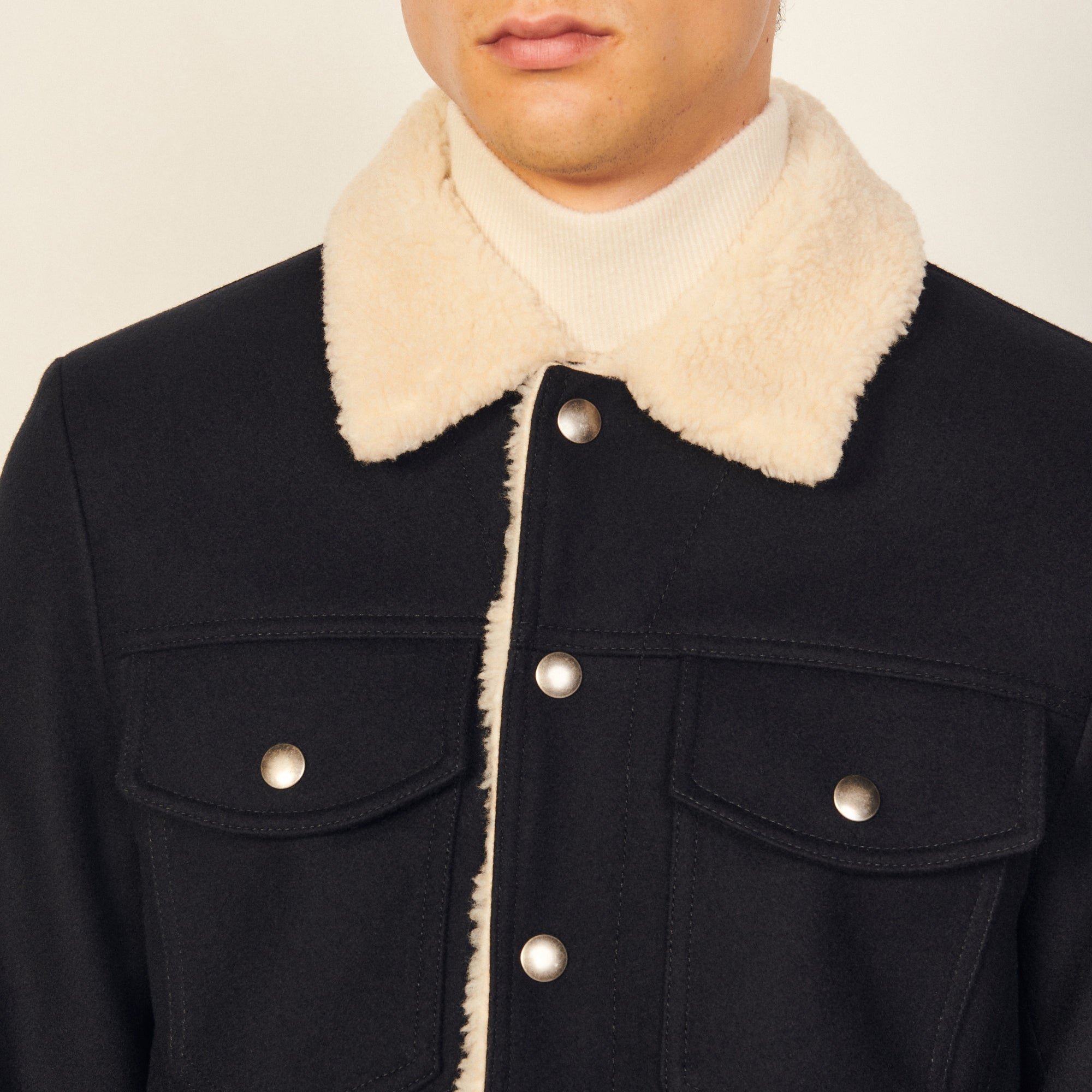 Blouson Marine Sandro seconde main