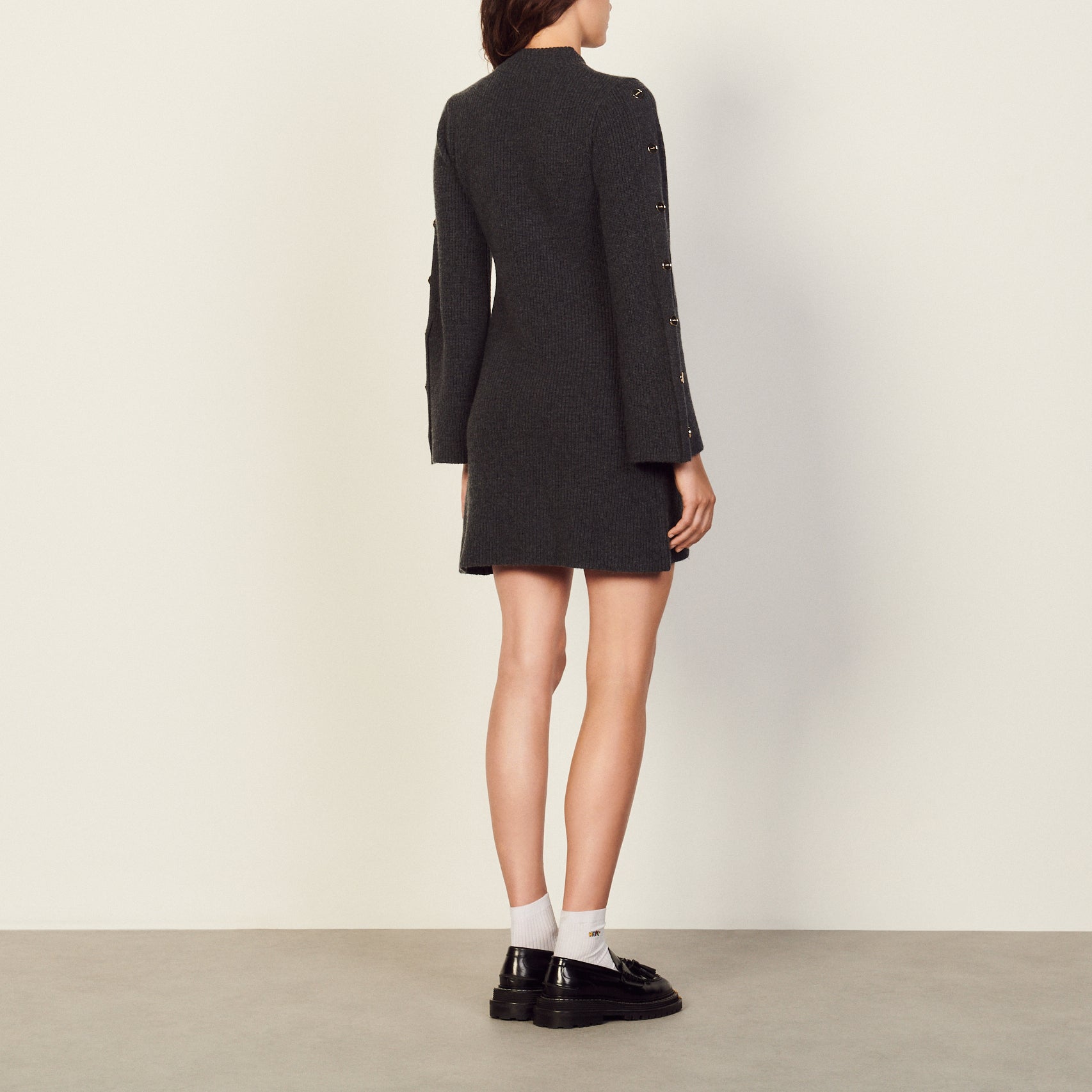 Robe Gris Foncé Sandro seconde main