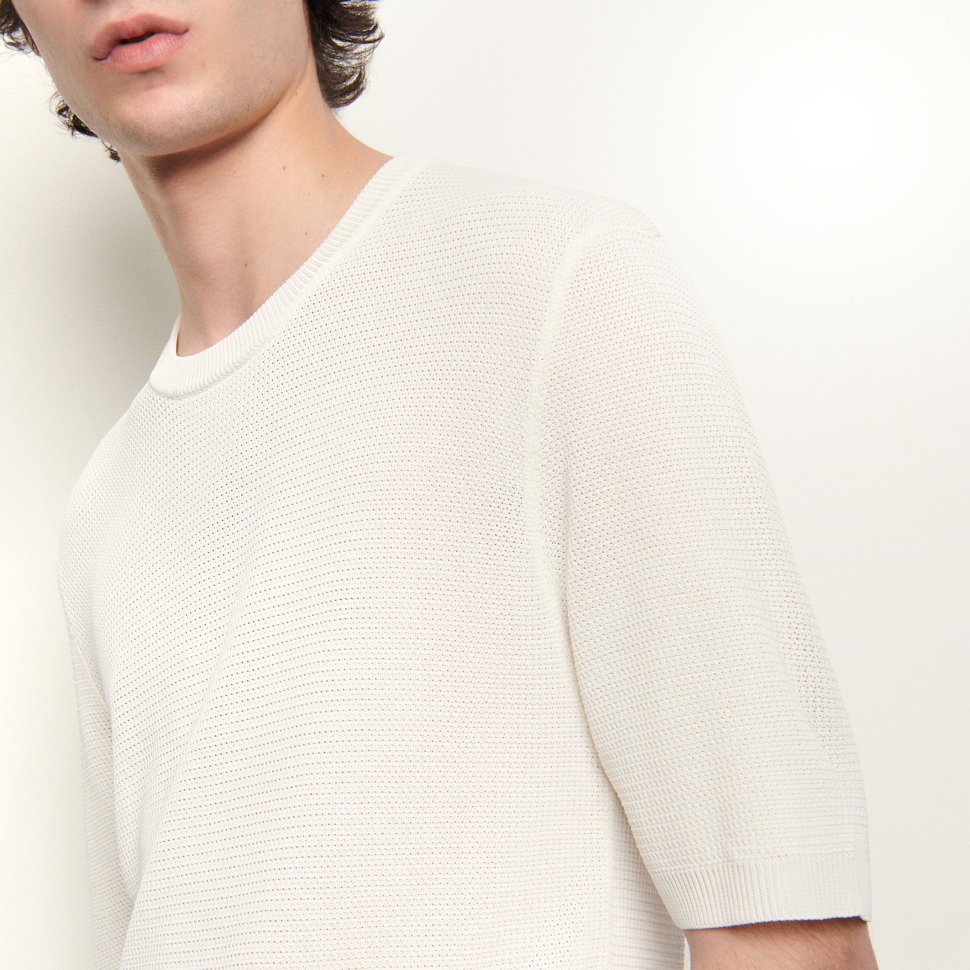 T-shirt en Maille fantaisie Sandro seconde main