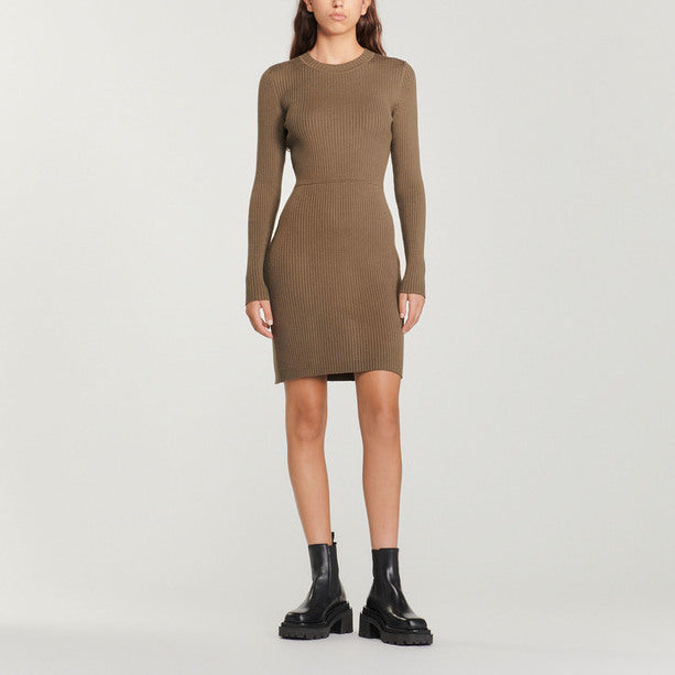 Robe en Maille côtelée Sandro seconde main