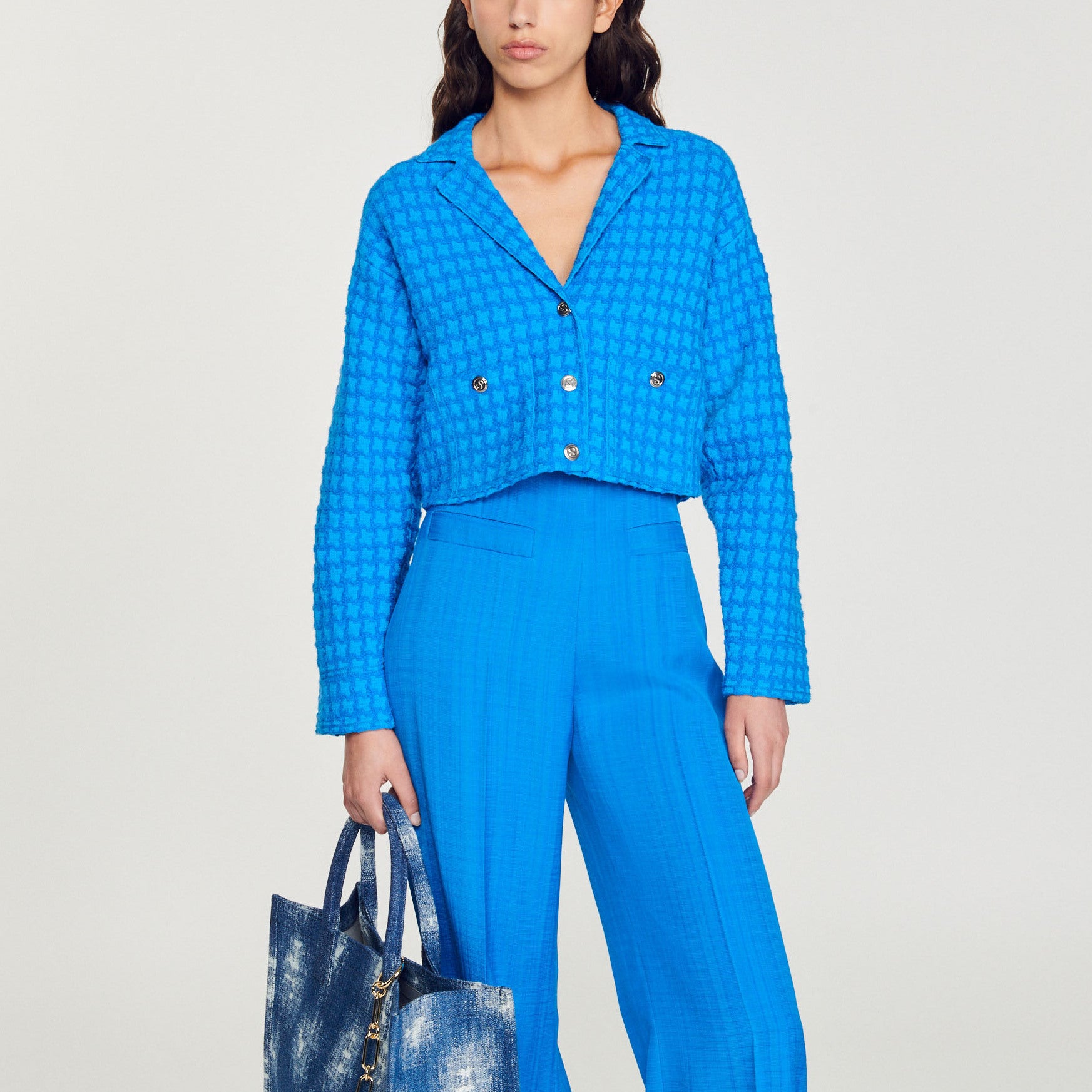 Cardicoat court en tweed Sandro seconde main