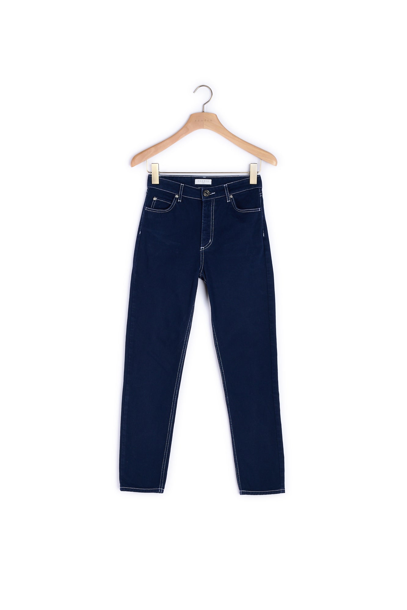 Jean à coutures contrastées Sandro seconde main