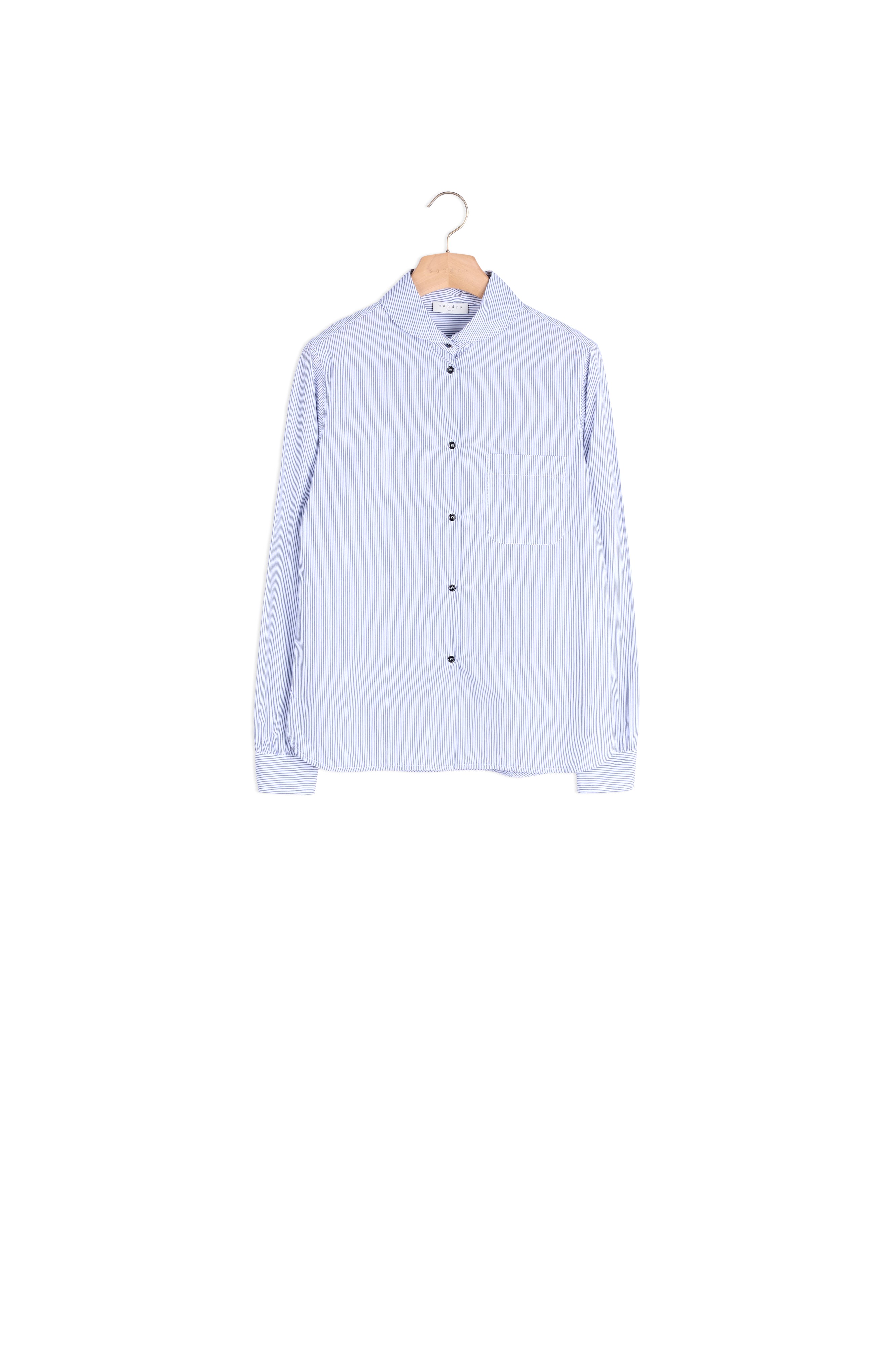 Chemise rayée et son col arrondi Sandro seconde main