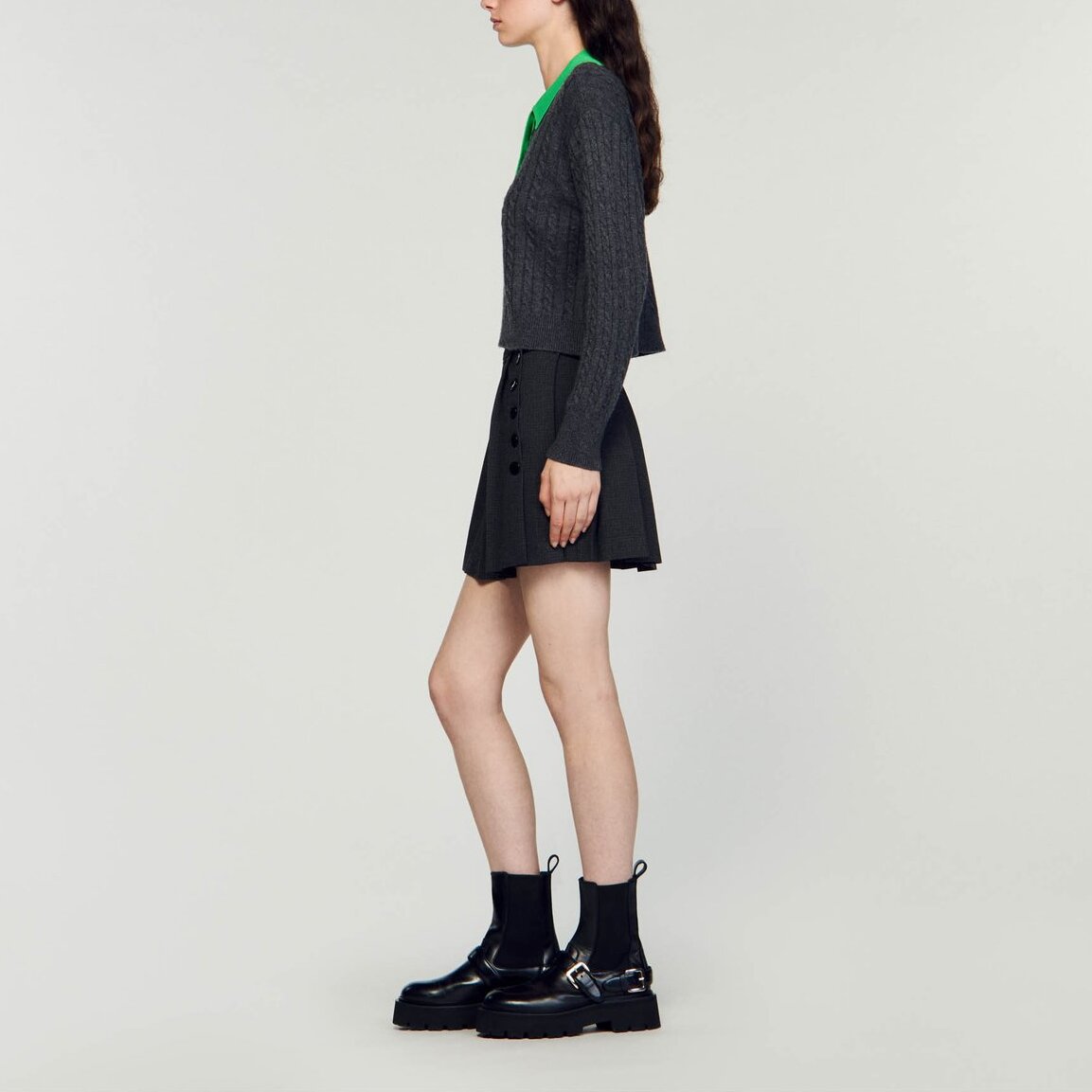 Pull court en Maille torsadée Sandro seconde main