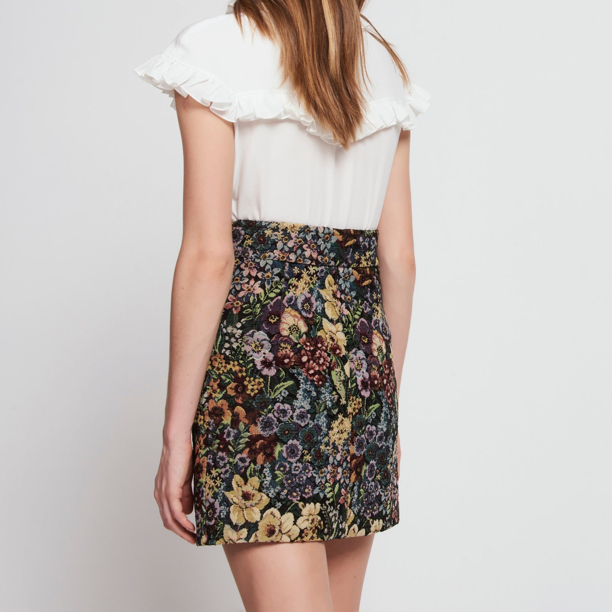 Jupe imprimé fleuri Sandro seconde main