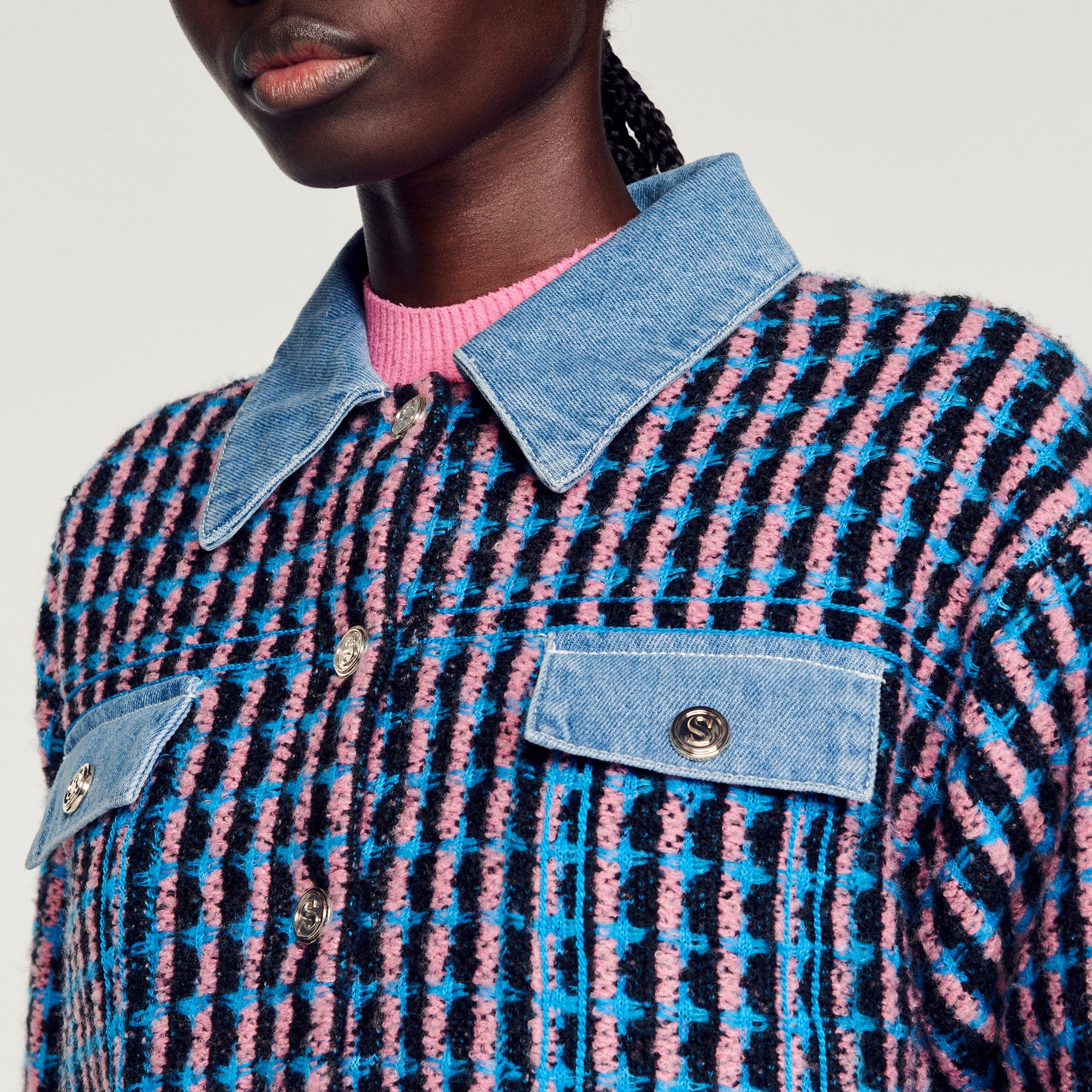 Cardicoat en tweed Sandro seconde main