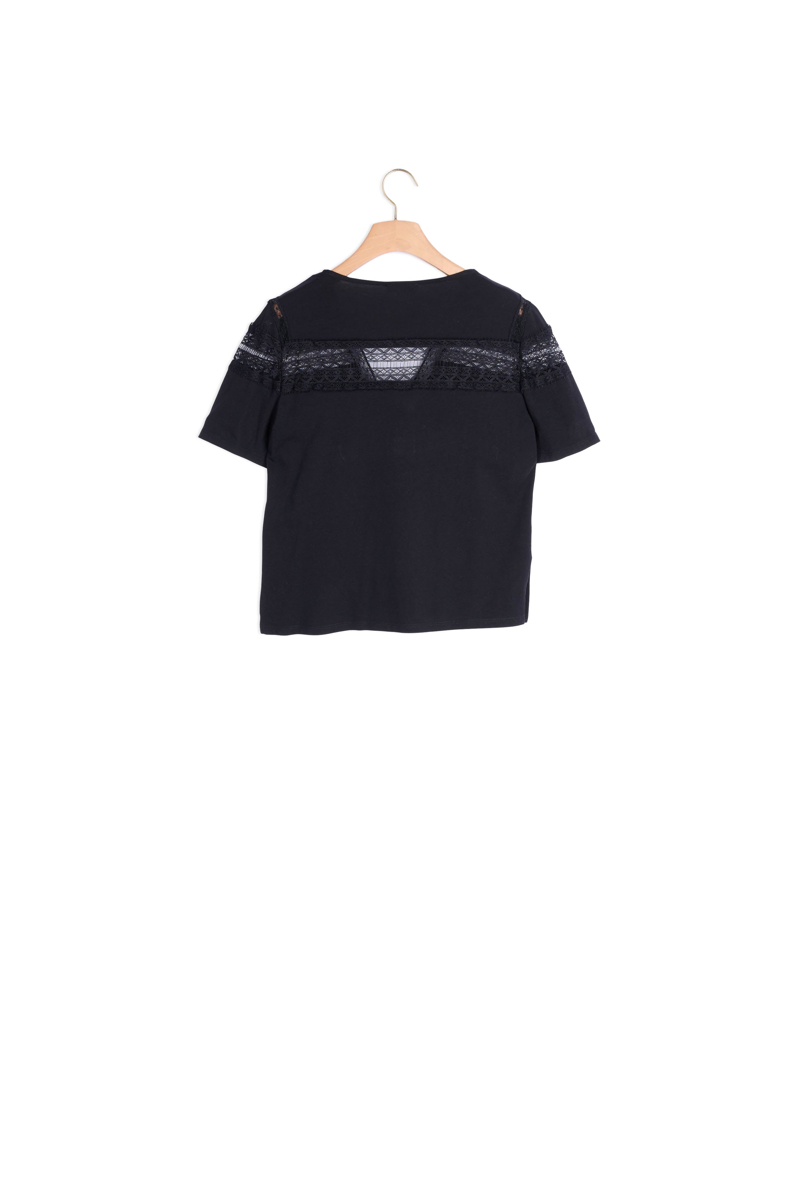 T-shirt avec dentelle Sandro seconde main