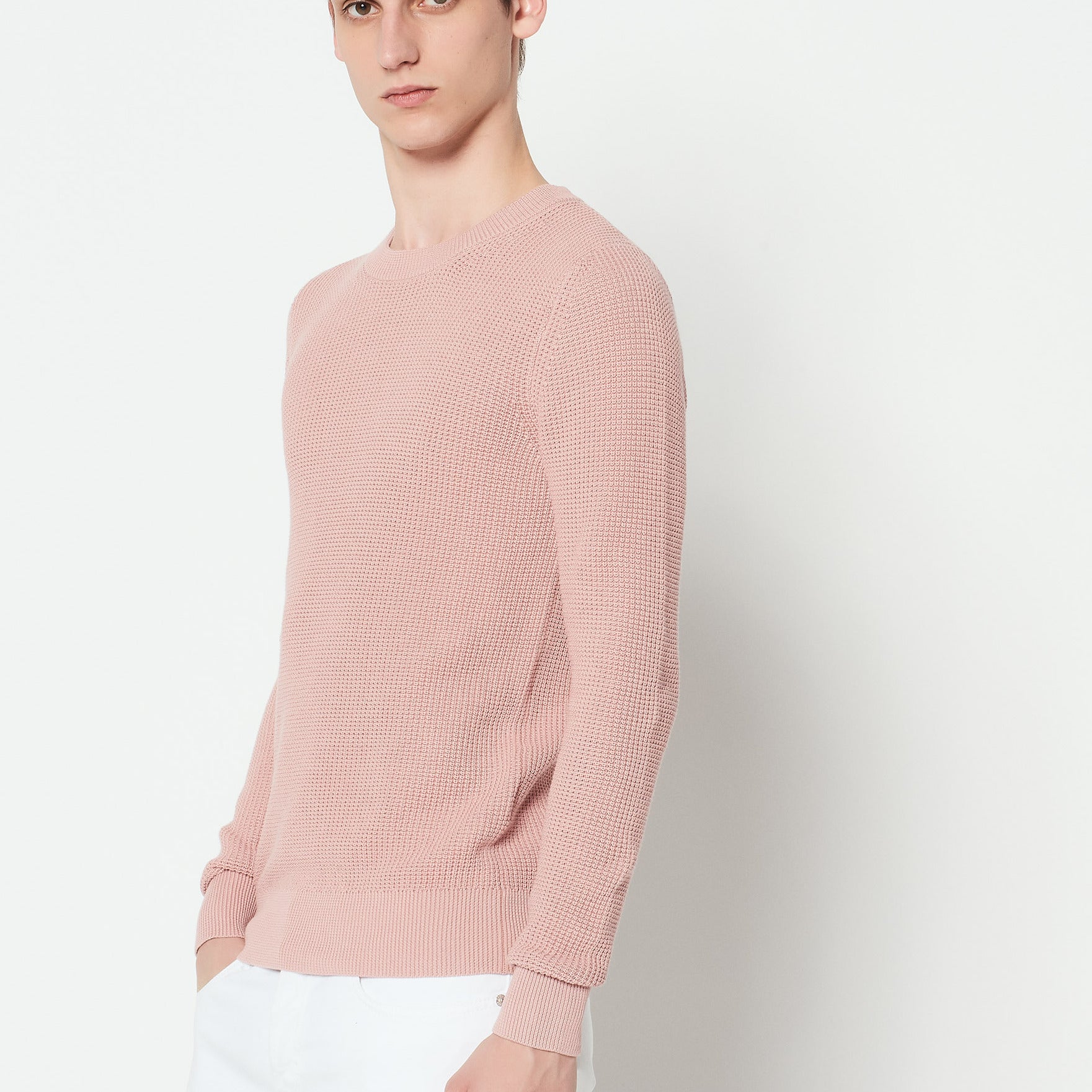 Pull à col rond en maille point de riz Sandro seconde main