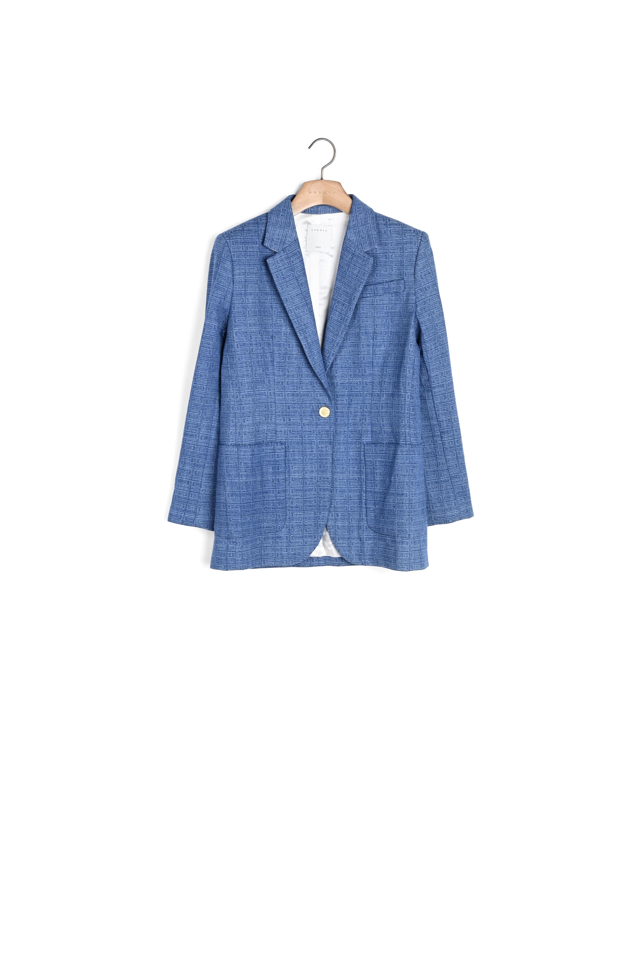 Veste en denim jacquard Sandro seconde main